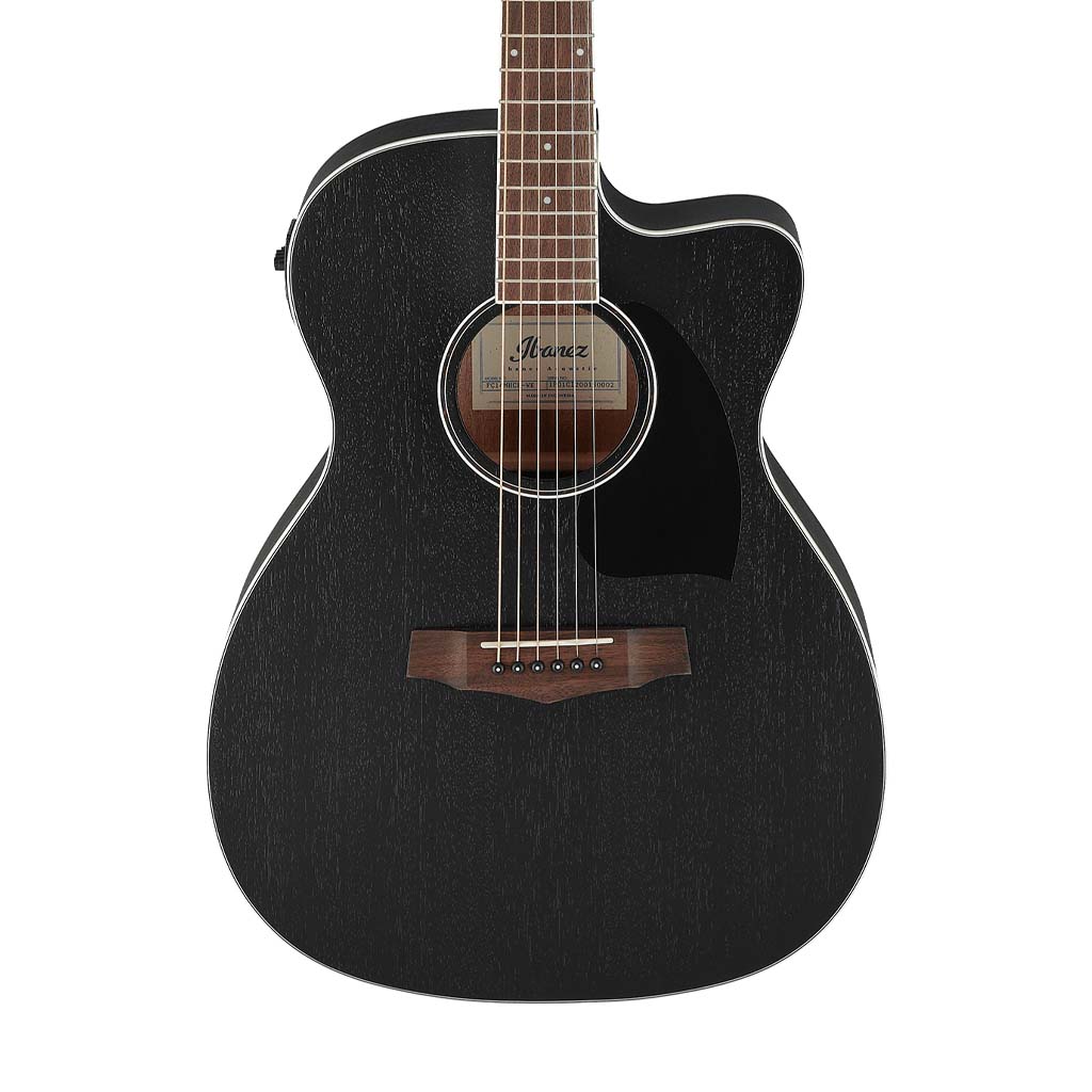 Ibanez PC14MHCE-WK Grand Concert PF Acoustic Guitar, Weathered Black Open Pore - Image 2