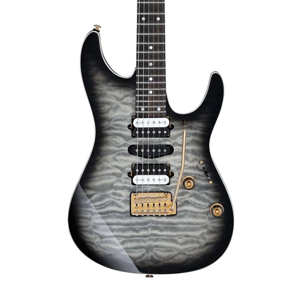 Ibanez Premium AZ47P1QM-BIB Electric Guitar w/Case, Black Ice Burst - Image 3