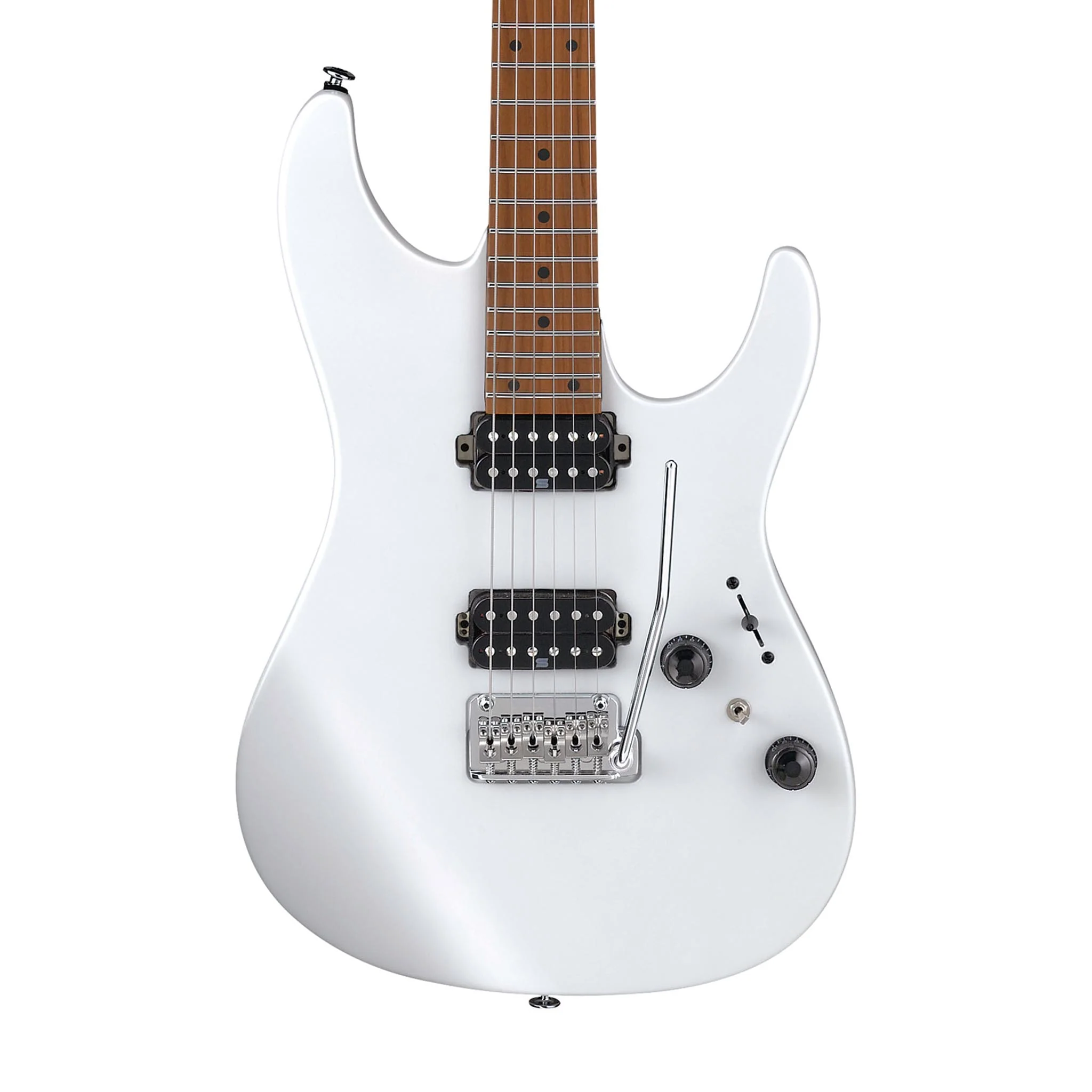 Ibanez Prestige AZ2402-PWF Electric Guitar w/Case, Pearl White Flat - Image 2