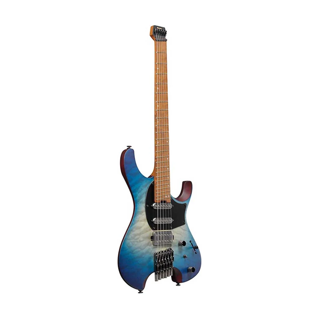 Ibanez QX54QM-BSM Headless Electric Guitar w/Bag, Blue Sphere Burst Matte - Image 2