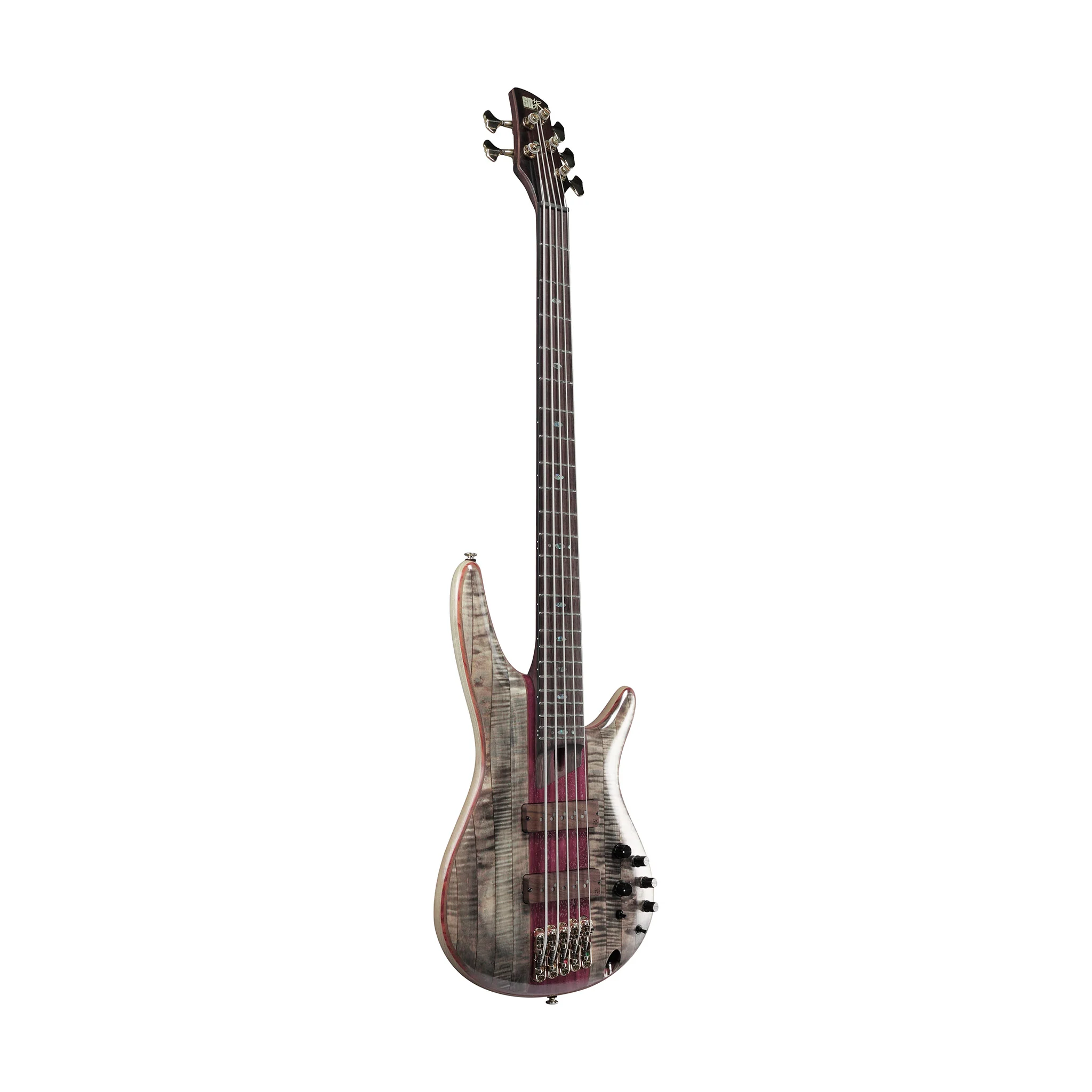 Ibanez SR5CMDX-BTL Premium 5-String Bass Guitar, Black Ice Low Gloss - Image 3