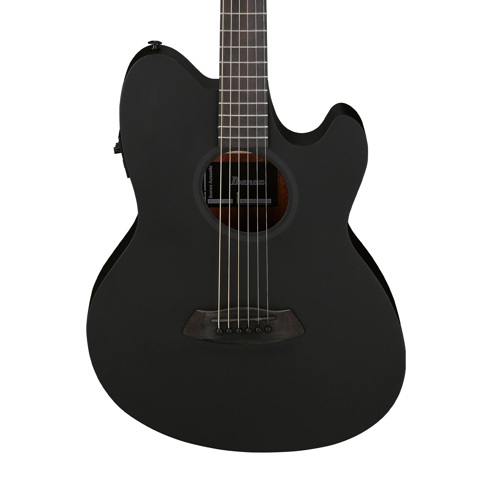 Ibanez TCY621-BOT Acoustic-Electric Guitar, Black Out - Image 3