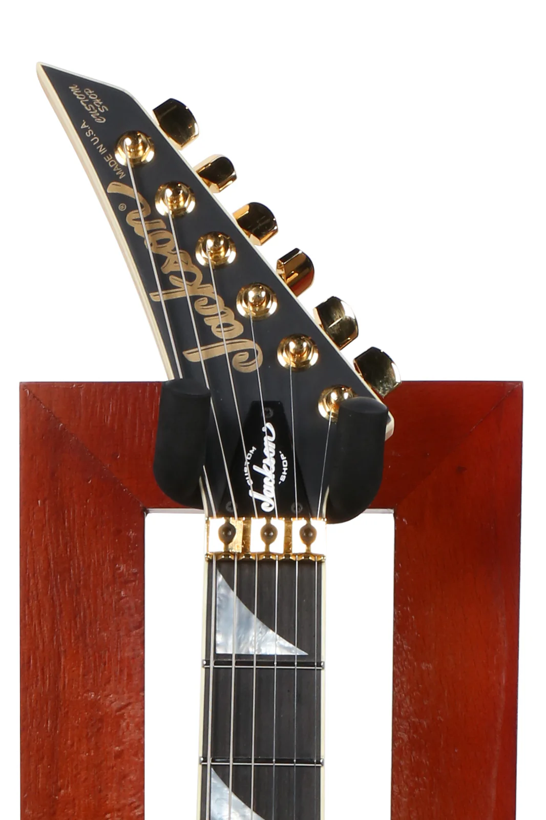 Jackson Custom Shop Randy Rhoads RR24 Electric Guitar, Satin Black w/ Yellow Bevels - Image 7