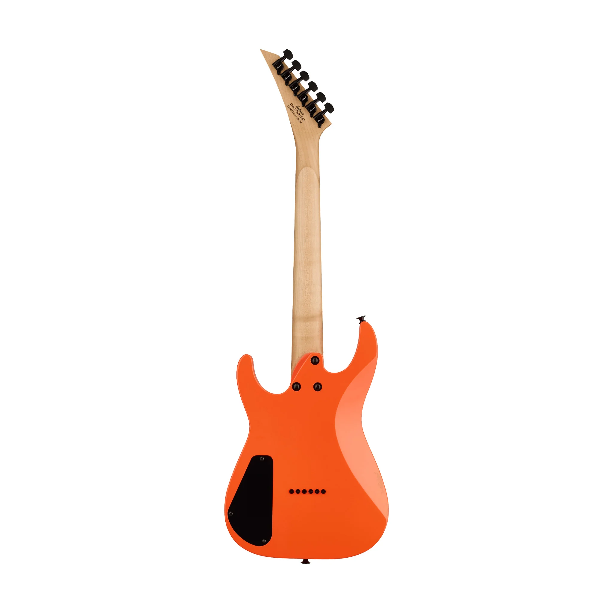 Jackson Dinky Minion JS1X Electric Guitar, Amaranth FB, Safety Orange - Image 2