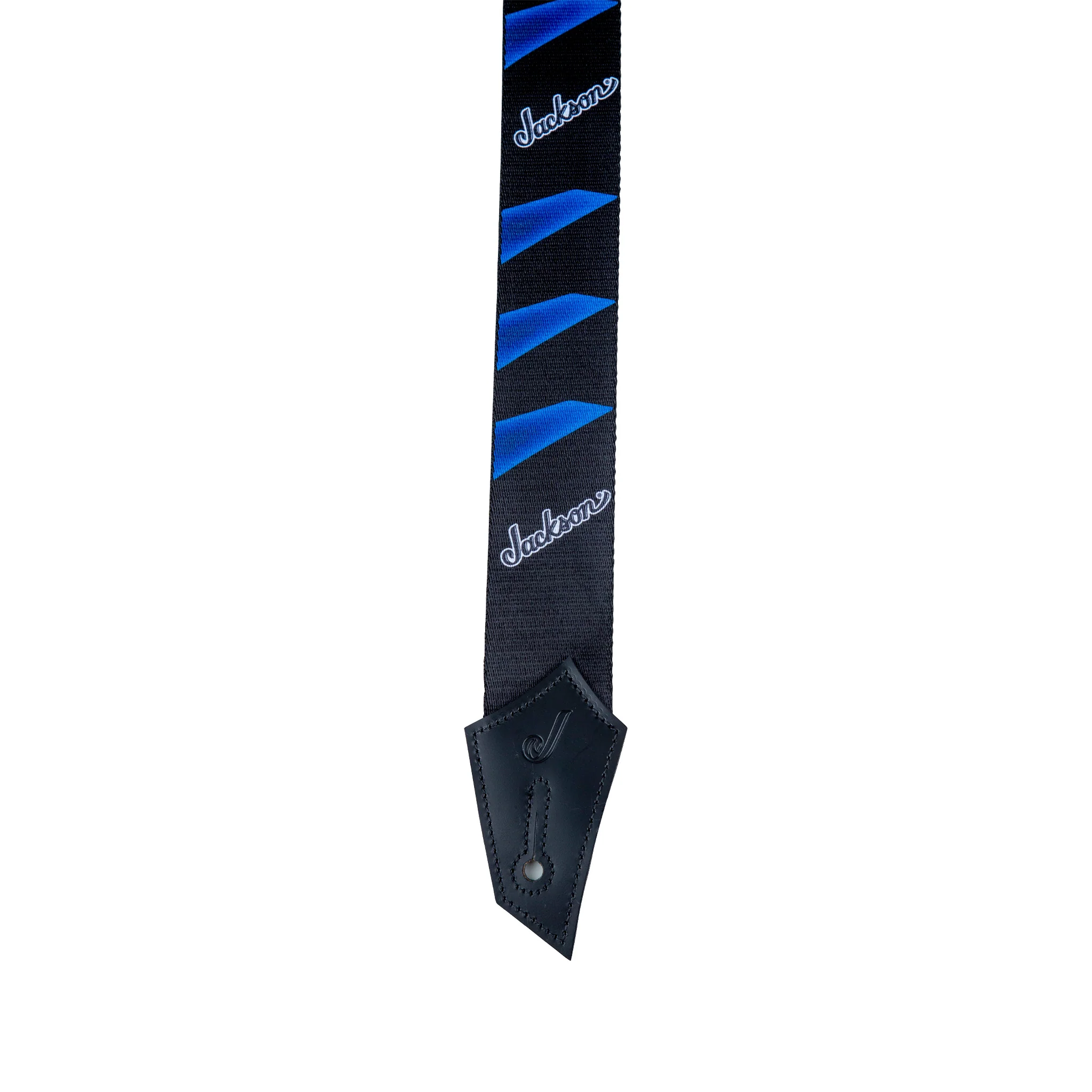 Jackson Headstock Pattern Guitar Strap, Black/Blue - Image 2