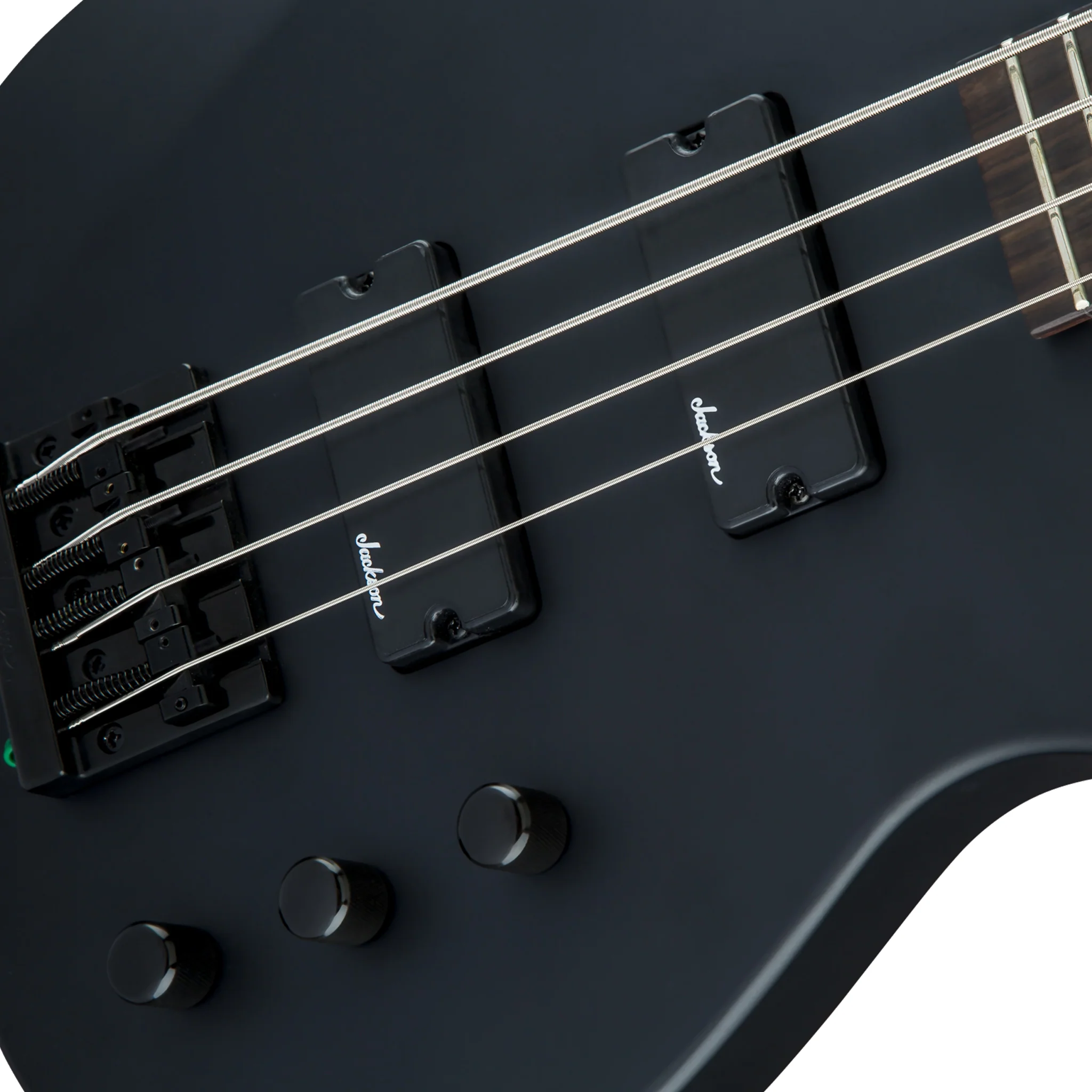 Jackson JS Series Concert Bass JS2 Guitar, Amaranth FB, Satin Black - Image 4