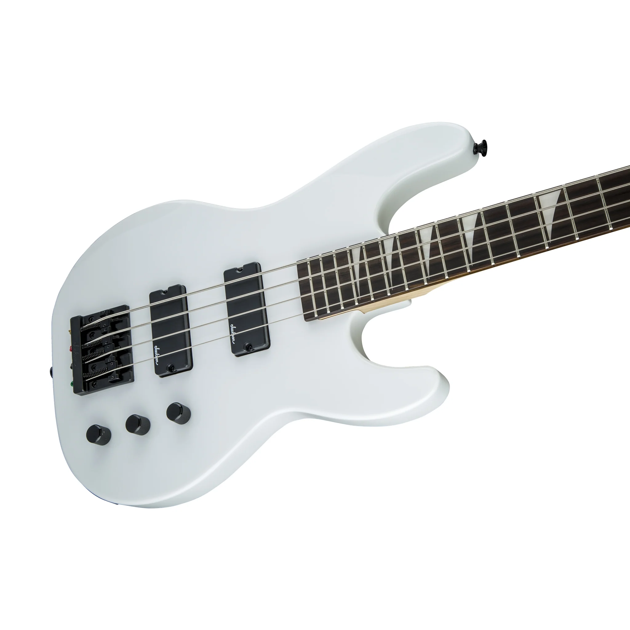 Jackson JS Series Concert Bass JS2 Guitar, Amaranth FB, Snow White - Image 3
