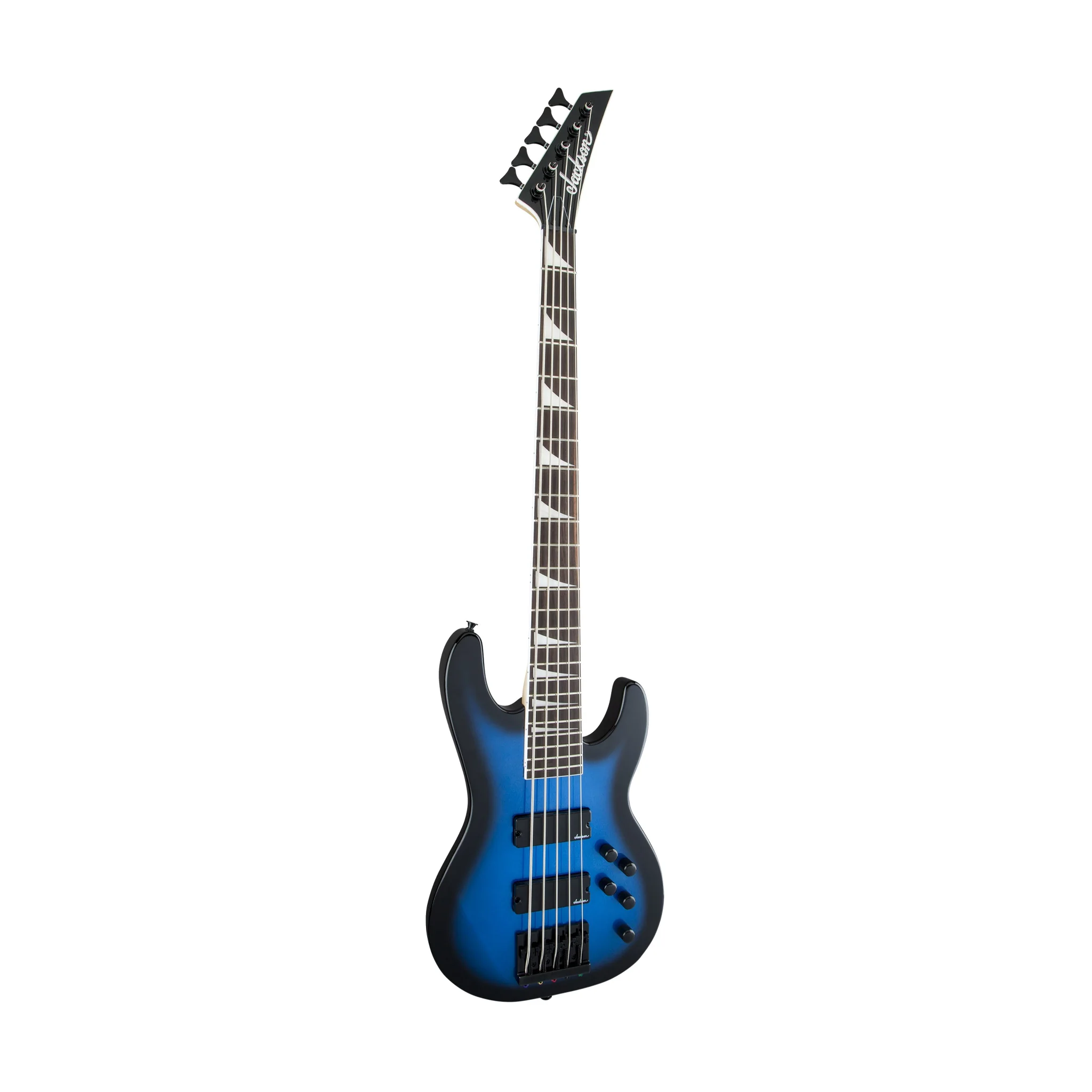 Jackson JS Series Concert Bass JS3V Guitar, Amaranth FB, Metallic Blue Burst - Image 3