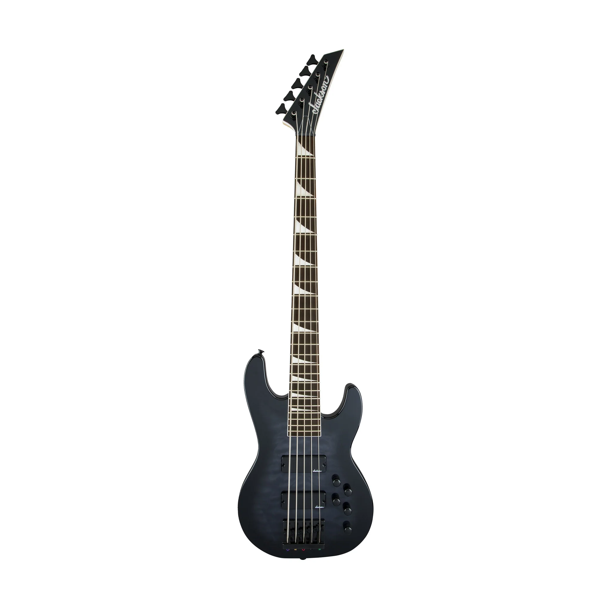 Jackson JS Series Concert Bass JS3VQ Guitar, Amaranth FB, Transparent Black