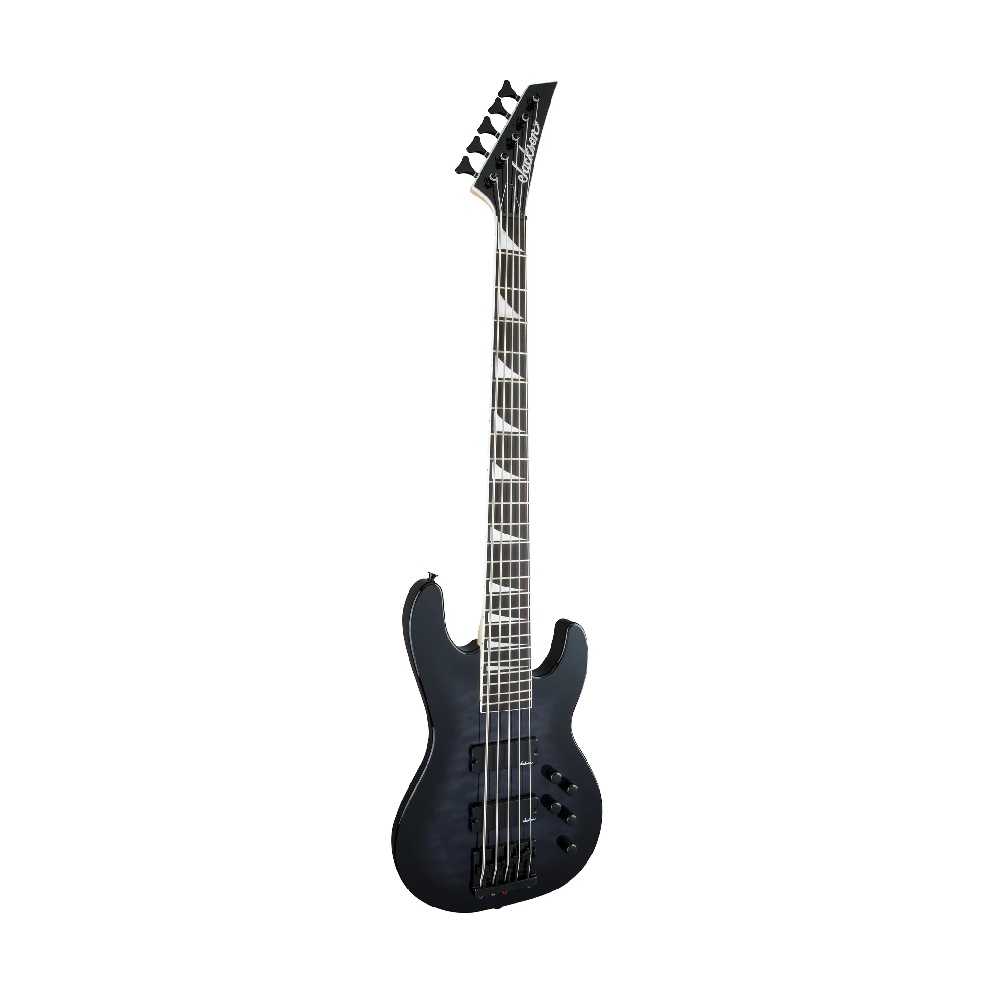 Jackson JS Series Concert Bass JS3VQ Guitar, Amaranth FB, Transparent Black - Image 3