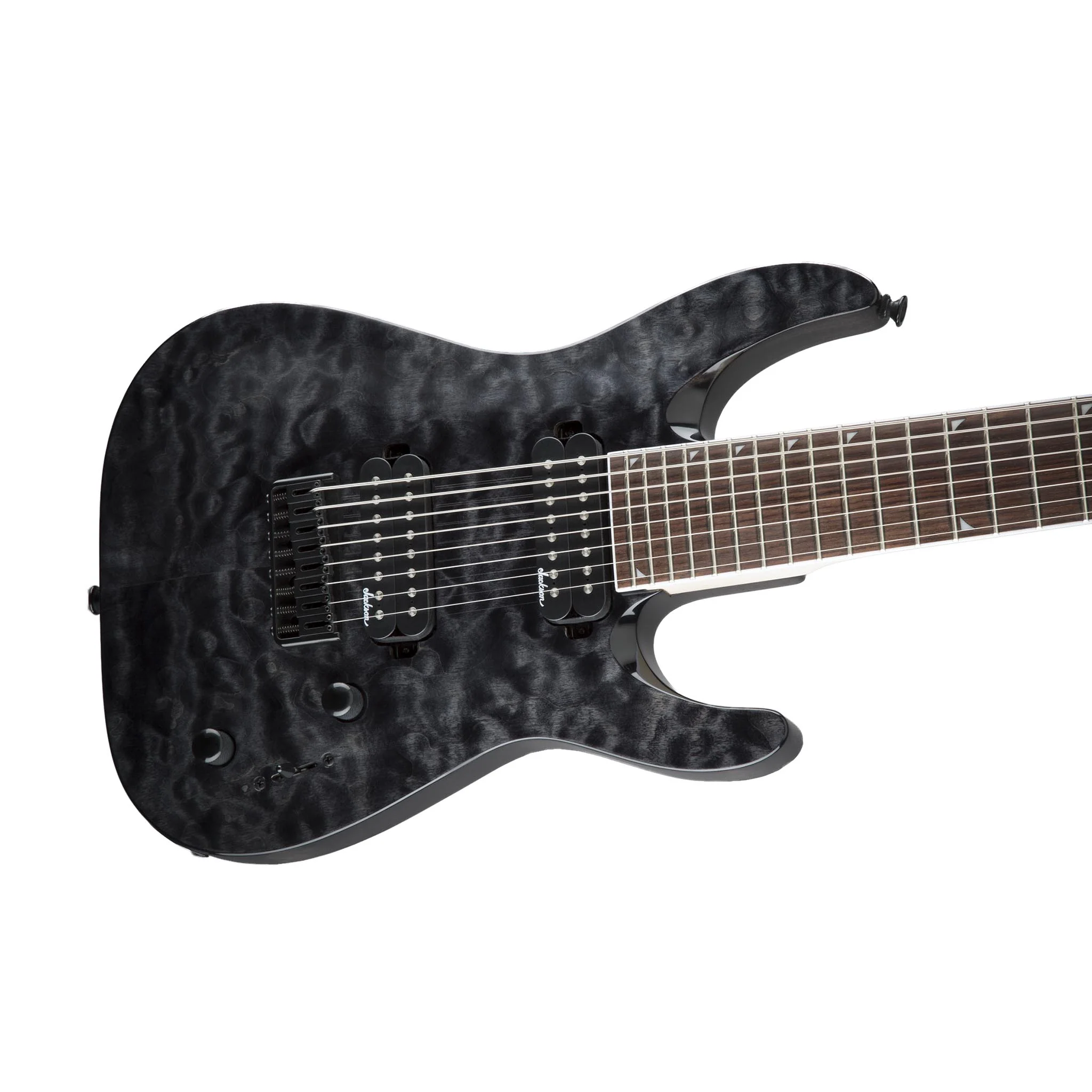 Jackson JS Series Dinky Arch Top JS32-8Q DKA HT Electric Guitar, RW FB, Transparent Black - Image 3