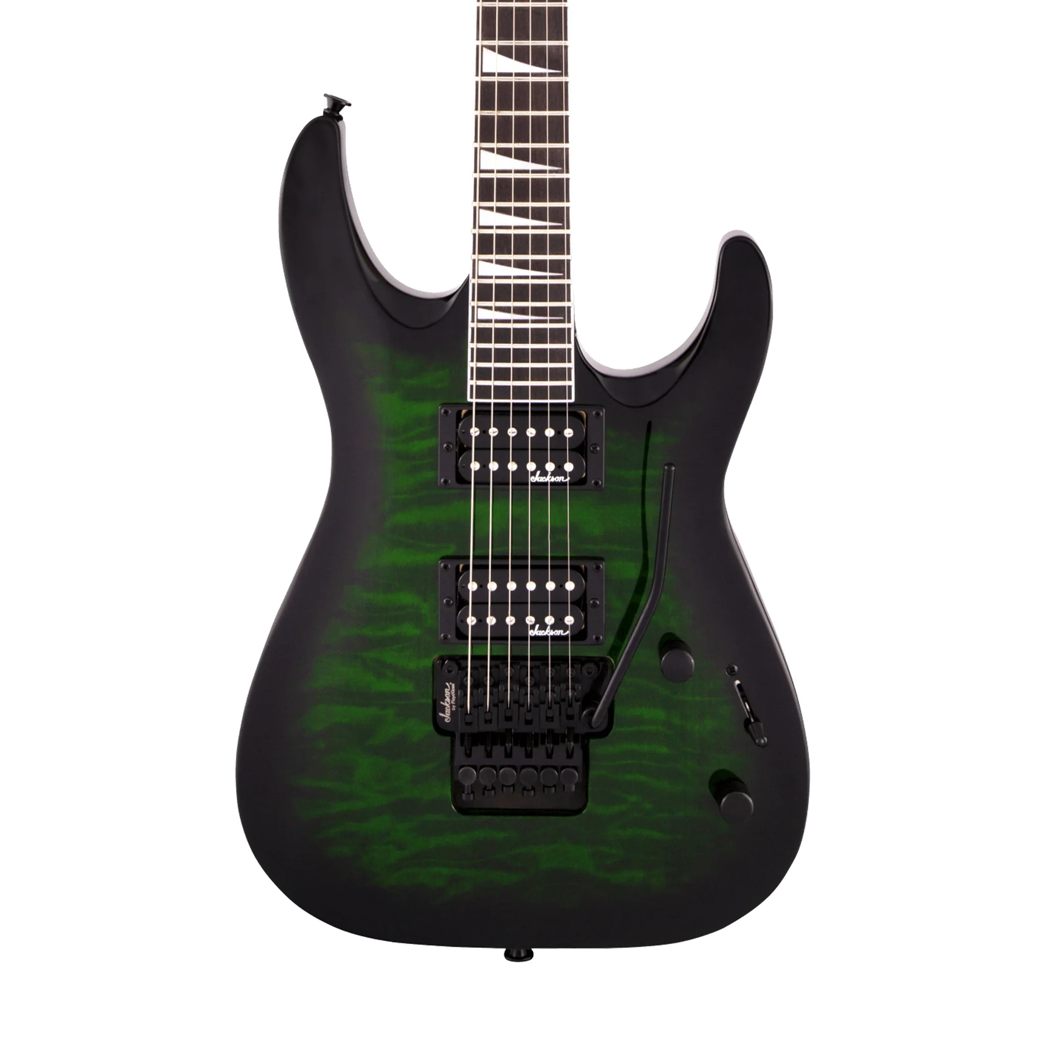 Jackson JS Series Dinky Arch Top JS32Q DKA Electric Guitar, Amaranth FB, Trans Green Burst - Image 3