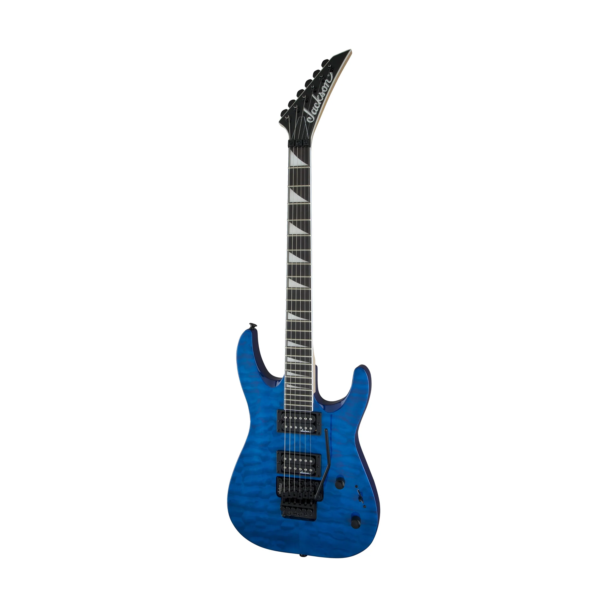 Jackson JS Series Dinky Arch Top JS32Q DKA Electric Guitar, Amaranth FB, Transparent Blue - Image 3