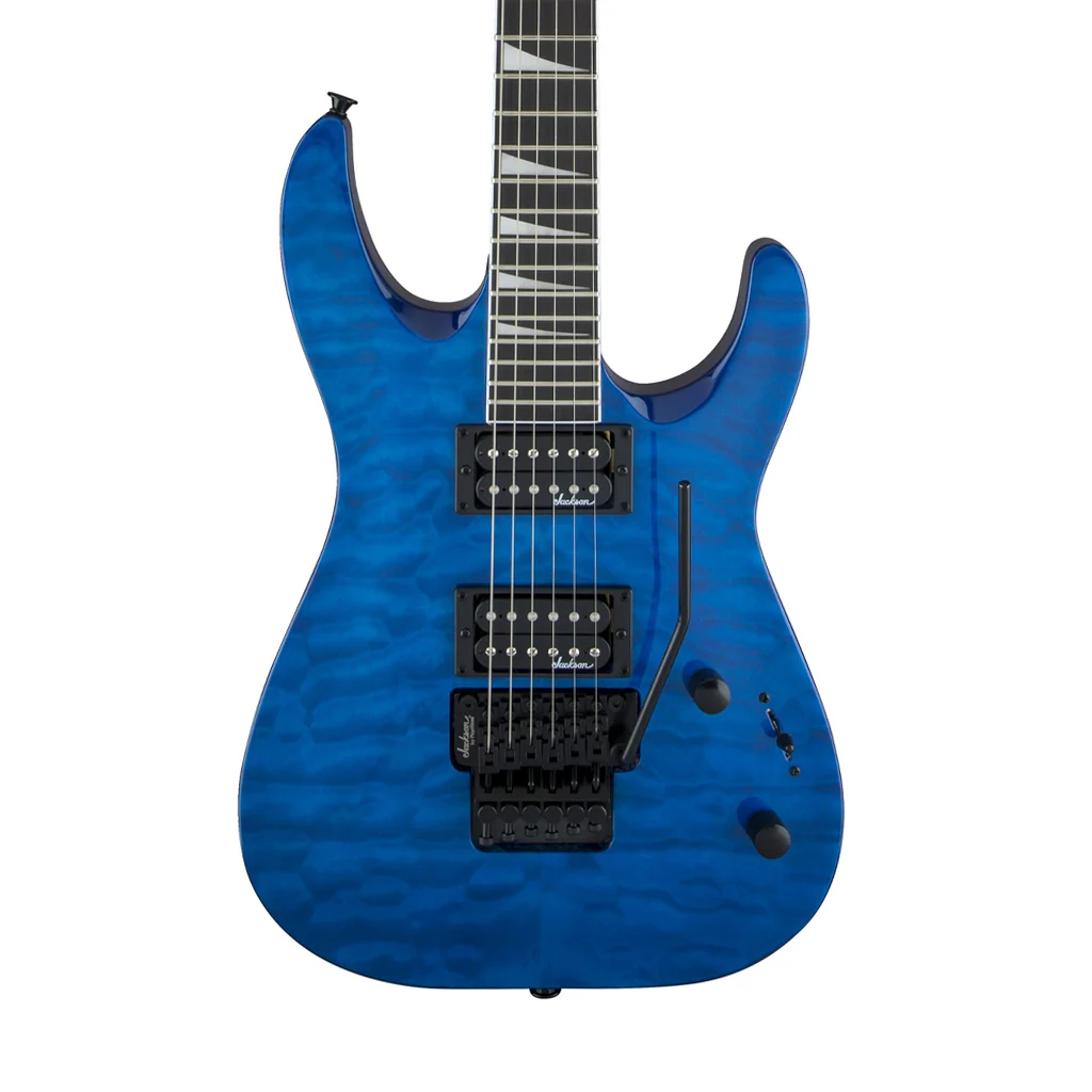 Jackson JS Series Dinky Arch Top JS32Q DKA Electric Guitar, Amaranth FB, Transparent Blue - Image 4