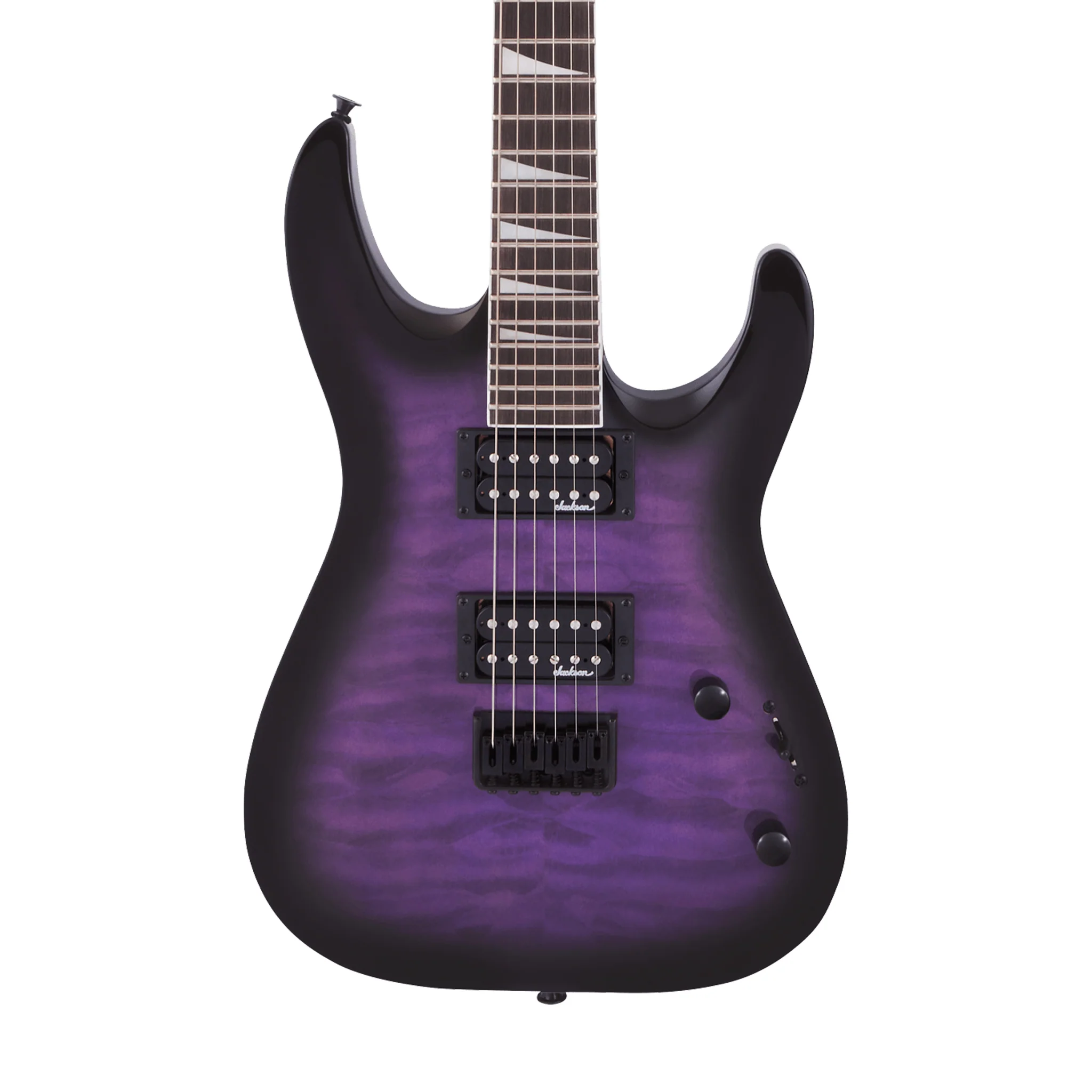 Jackson JS Series Dinky Arch Top JS32Q DKA HT Electric Guitar, Amaranth FB, Transparent Purple Burst - Image 3