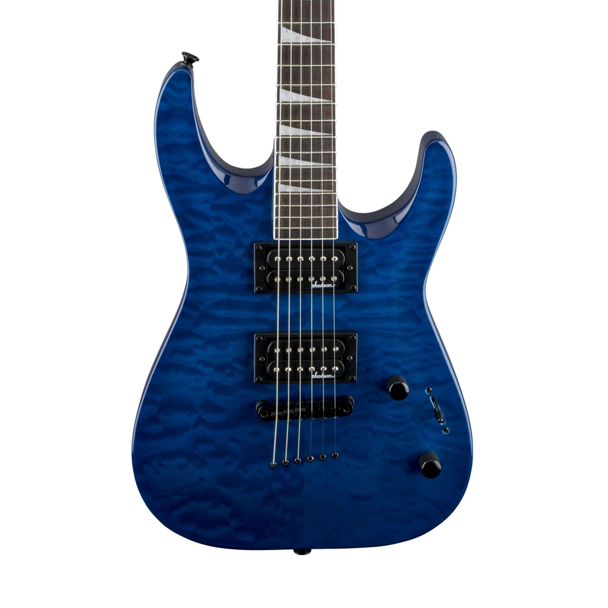 Jackson JS Series Dinky Arch Top JS32TQ Electric Guitar, Transparent Blue - Image 3