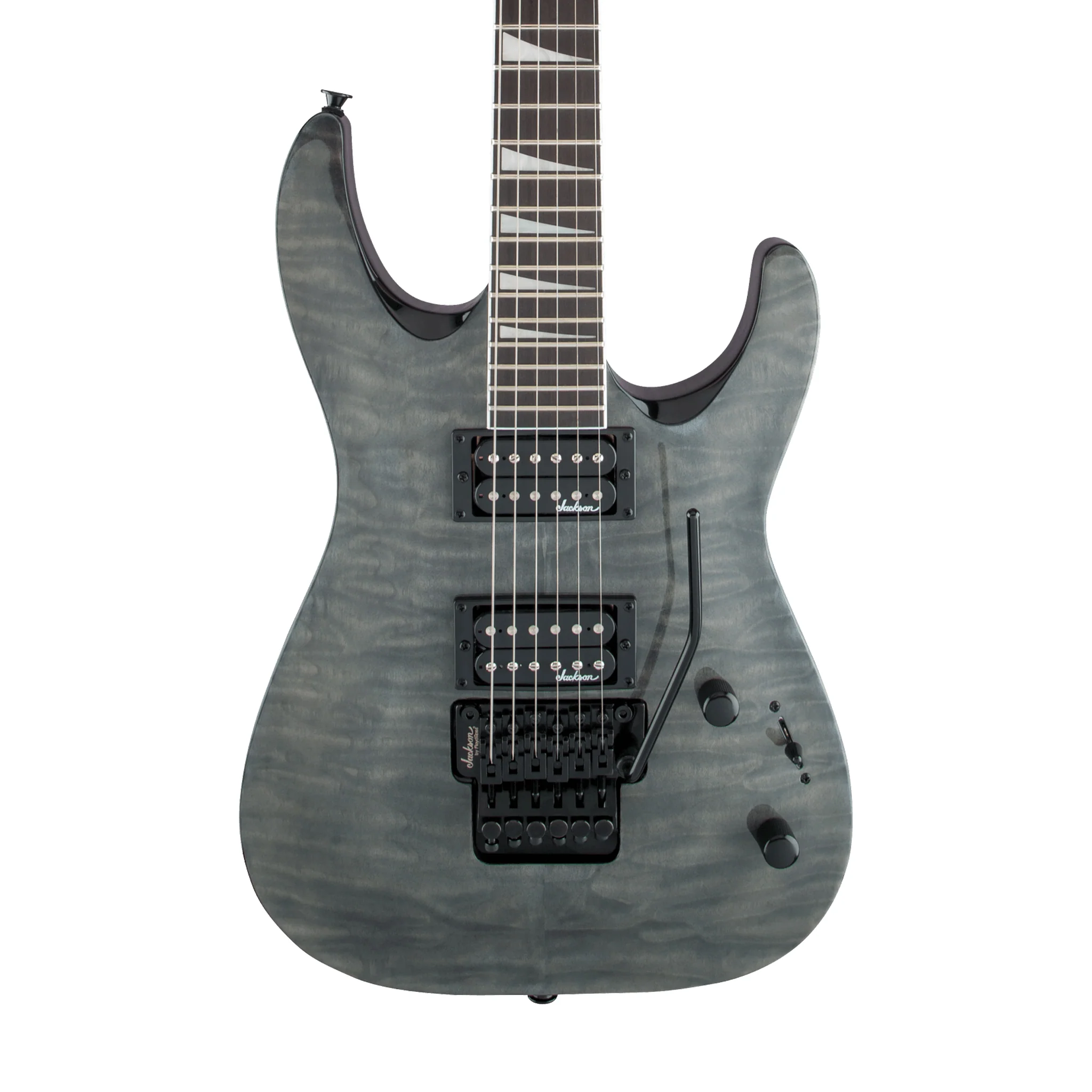 Jackson JS Series Dinky Archtop JS32Q DKA Electric Guitar, Amaranth FB, Transparent Black - Image 3