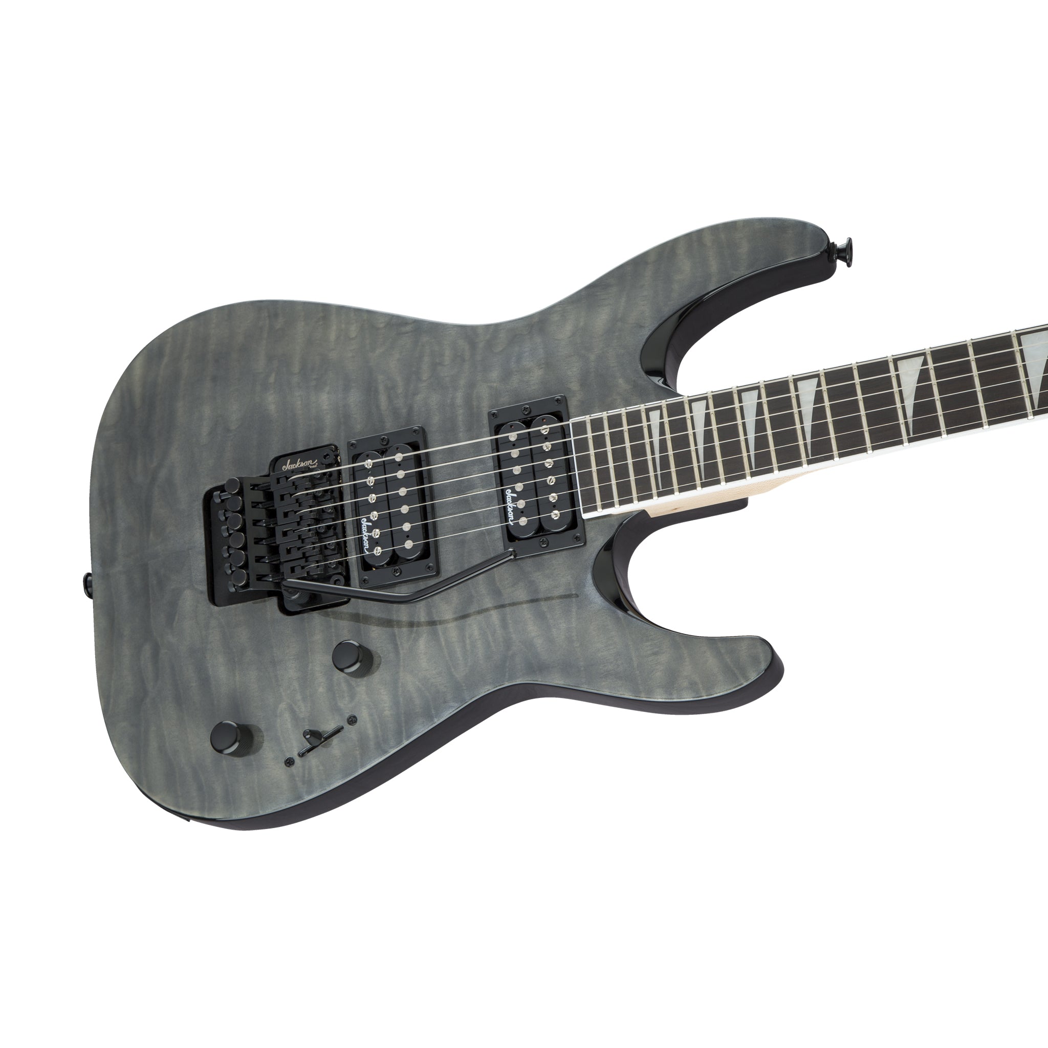 Jackson JS Series Dinky Archtop JS32Q DKA Electric Guitar, Amaranth FB, Transparent Black - Image 5