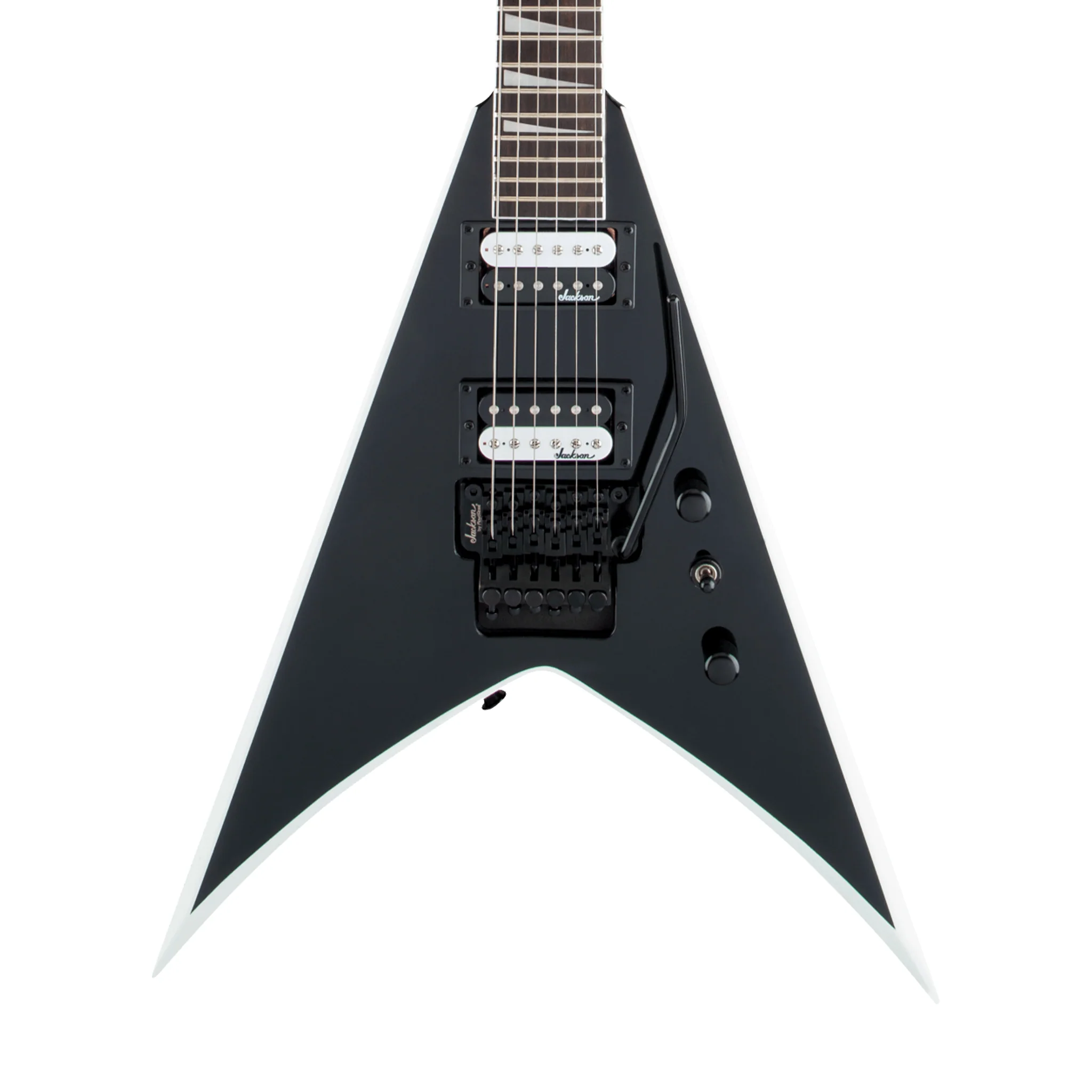 Jackson JS Series King V JS32 Electric Guitar, Amaranth FB, Black with White Bevels - Image 3