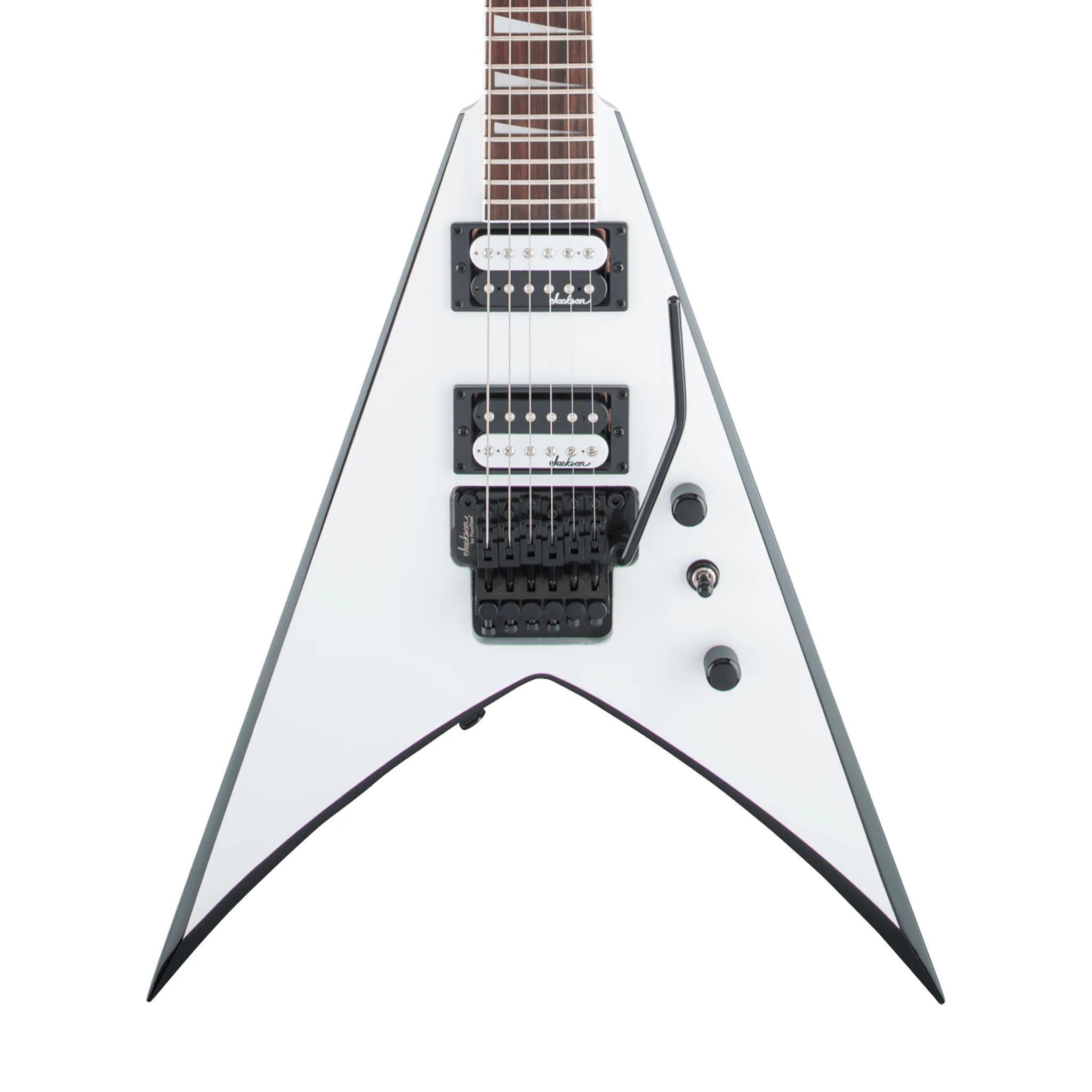 Jackson JS Series King V JS32 Electric Guitar, Amaranth FB, White with Black Bevels - Image 3