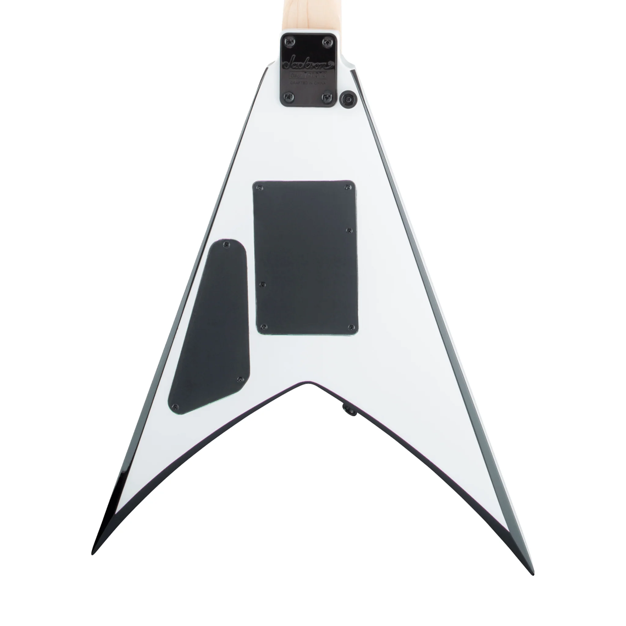 Jackson JS Series King V JS32 Electric Guitar, Amaranth FB, White with Black Bevels - Image 4