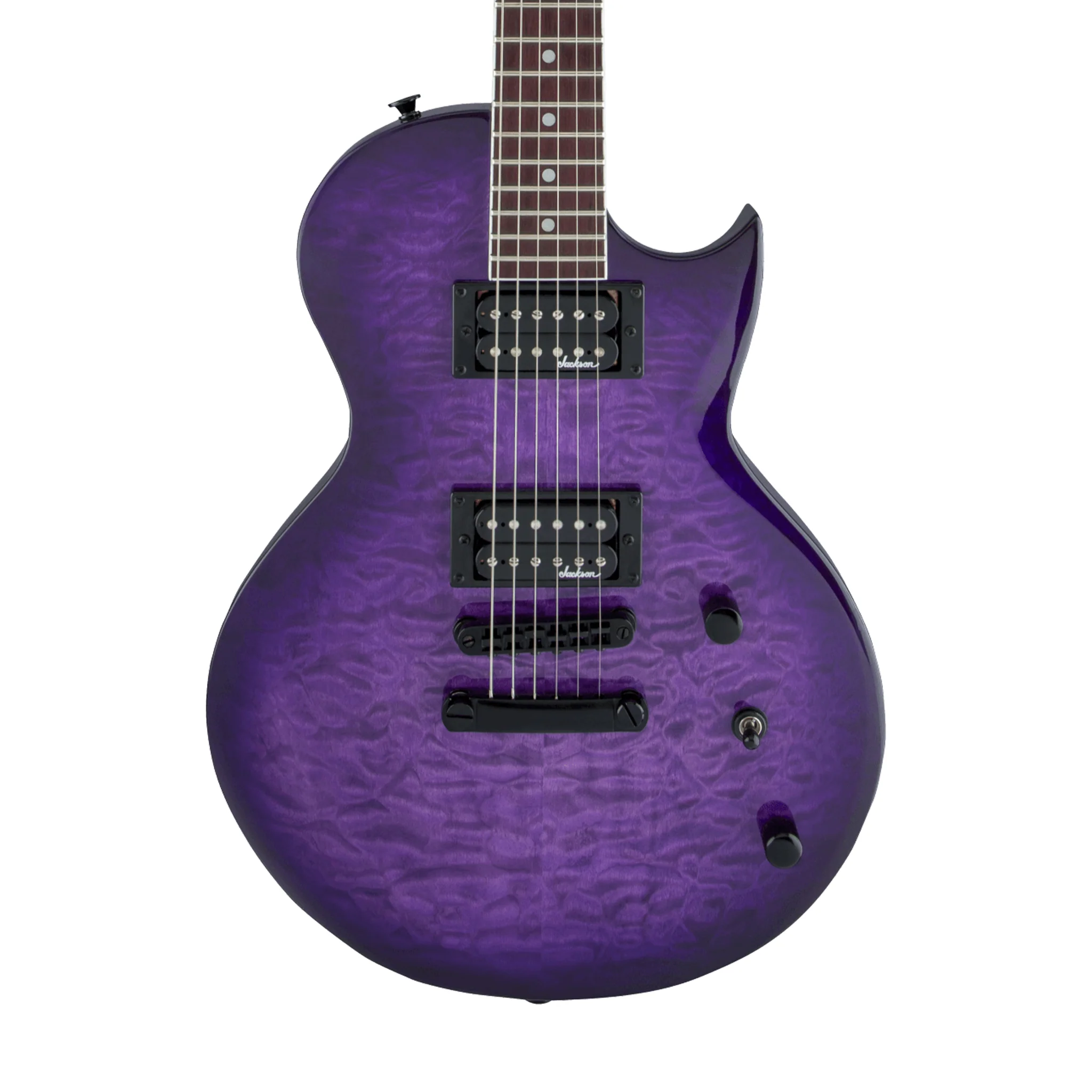 Jackson JS Series Monarkh SC JS22Q Electric Guitar, Amaranth FB, Transparent Purple Burst - Image 3