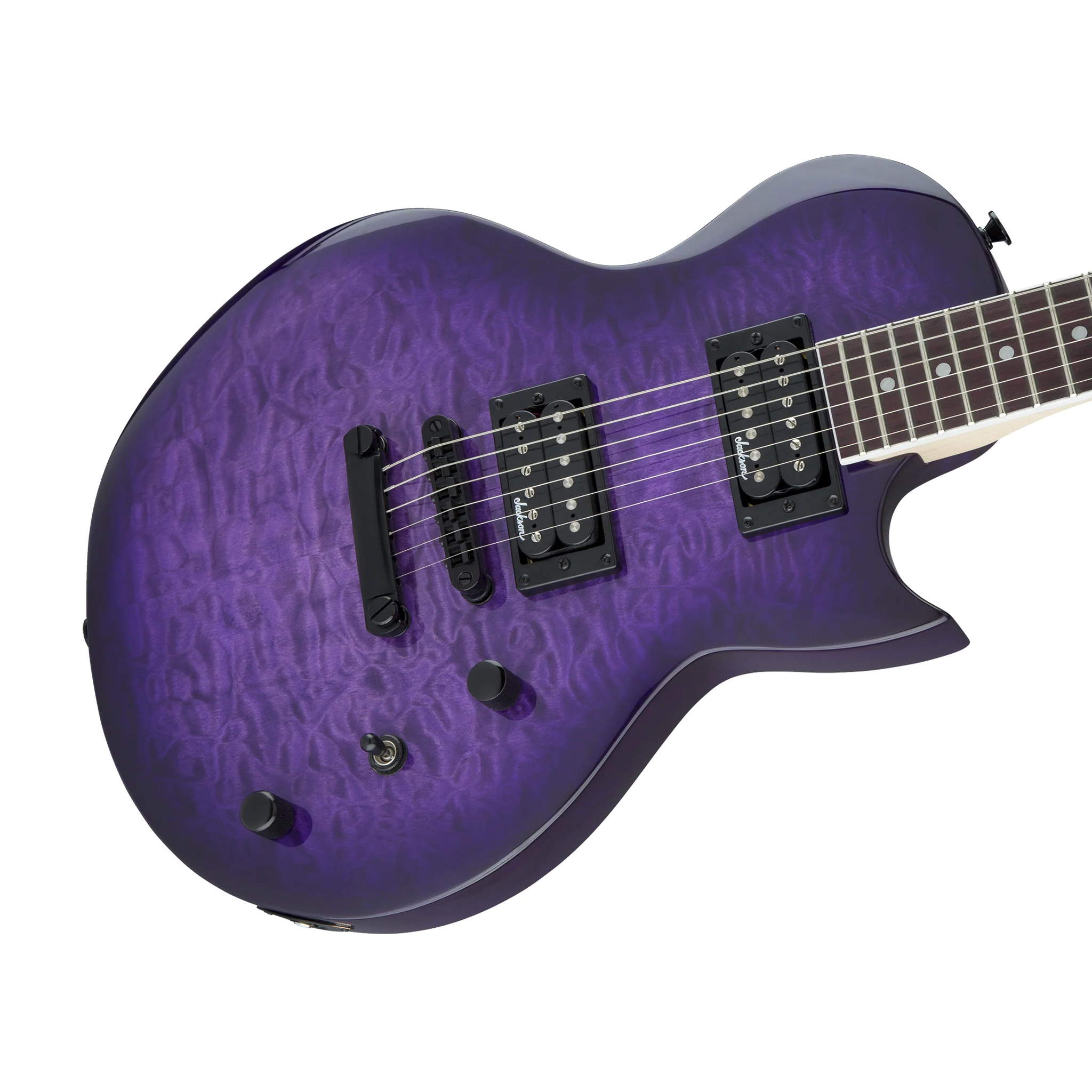 Jackson JS Series Monarkh SC JS22Q Electric Guitar, Amaranth FB, Transparent Purple Burst - Image 5