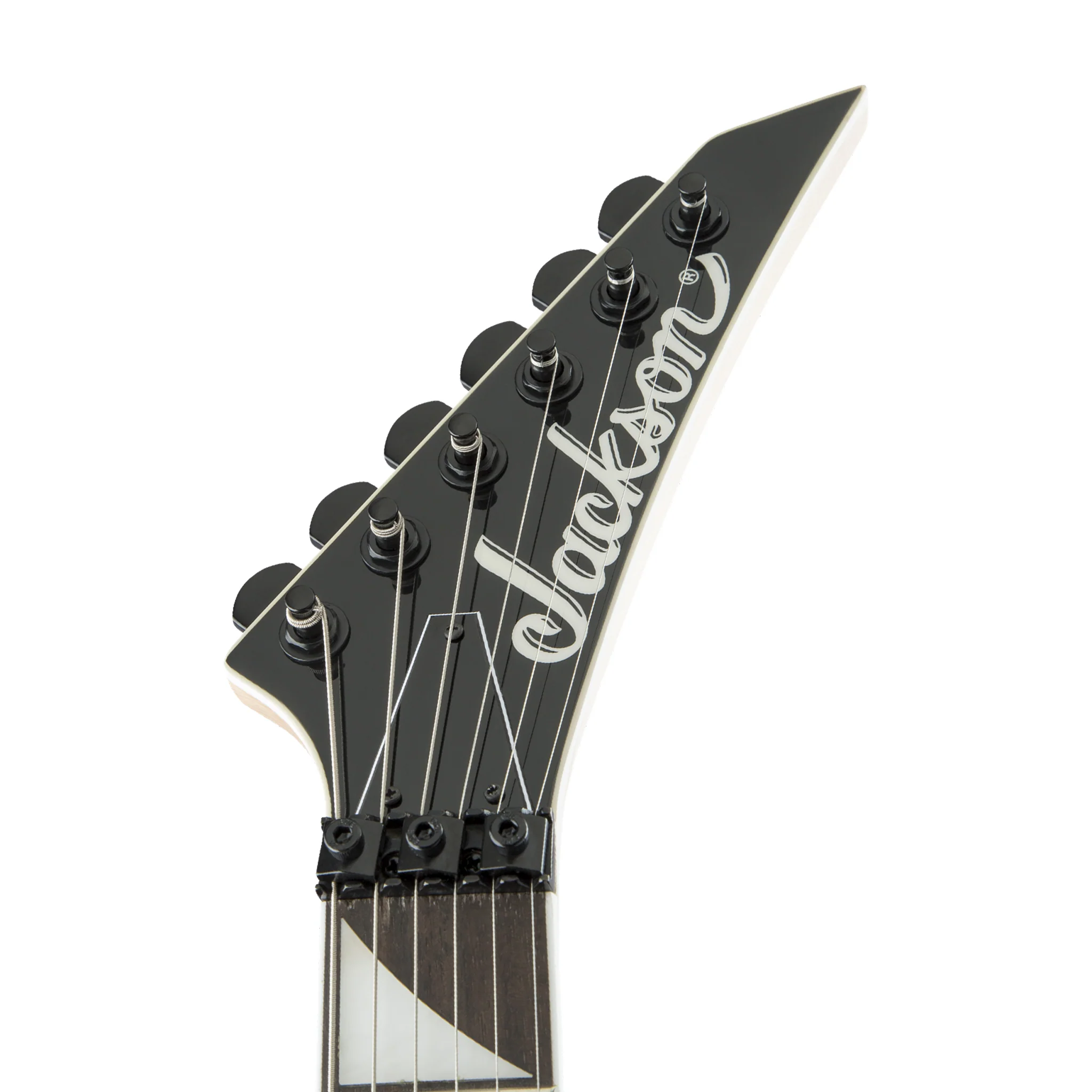 Jackson JS Series Rhoads JS32 Electric Guitar, Amaranth FB, Black w/White Stripes - Image 7
