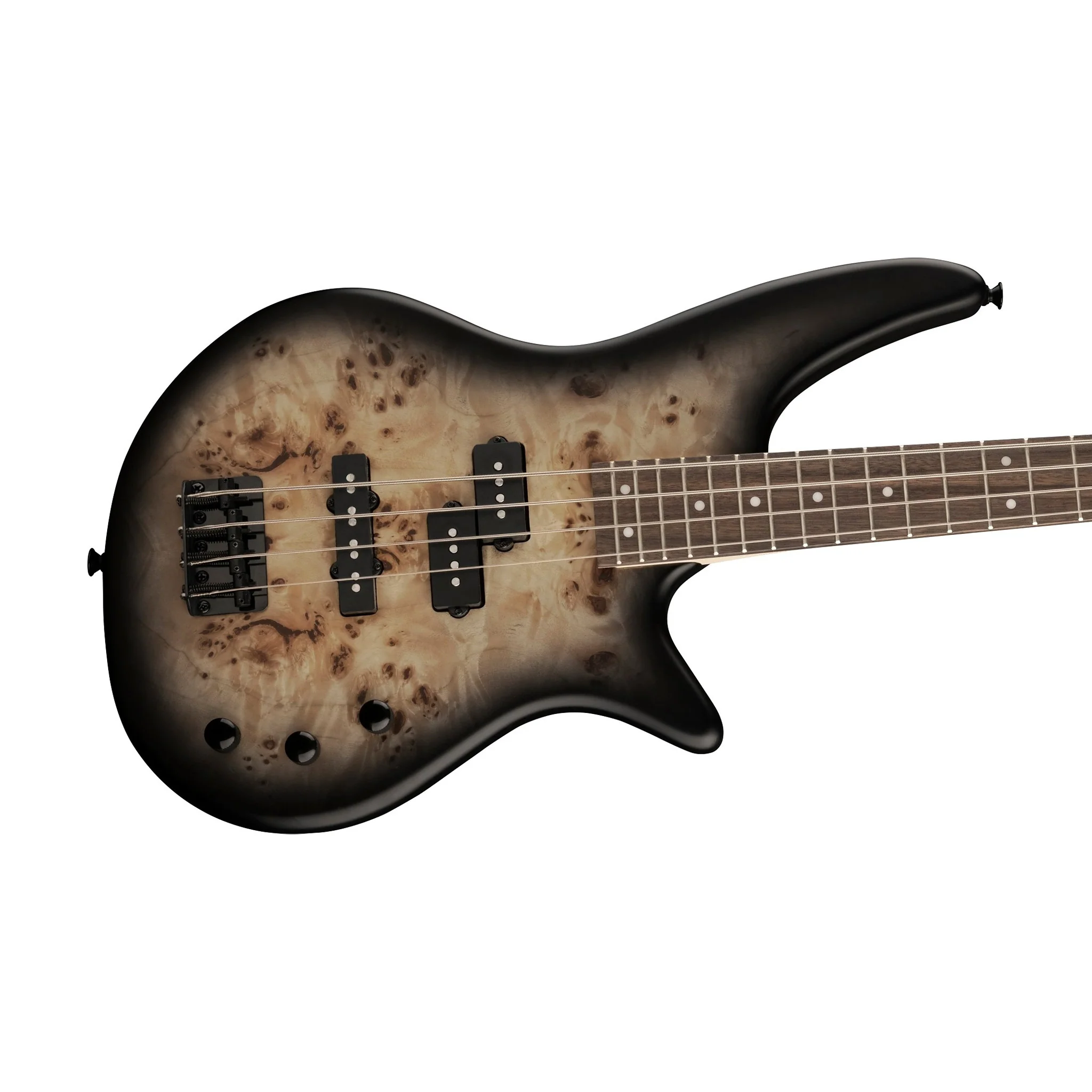Jackson JS Series Spectra JS2P IV Electric Bass Guitar, Laurel FB, Black Burst - Image 5