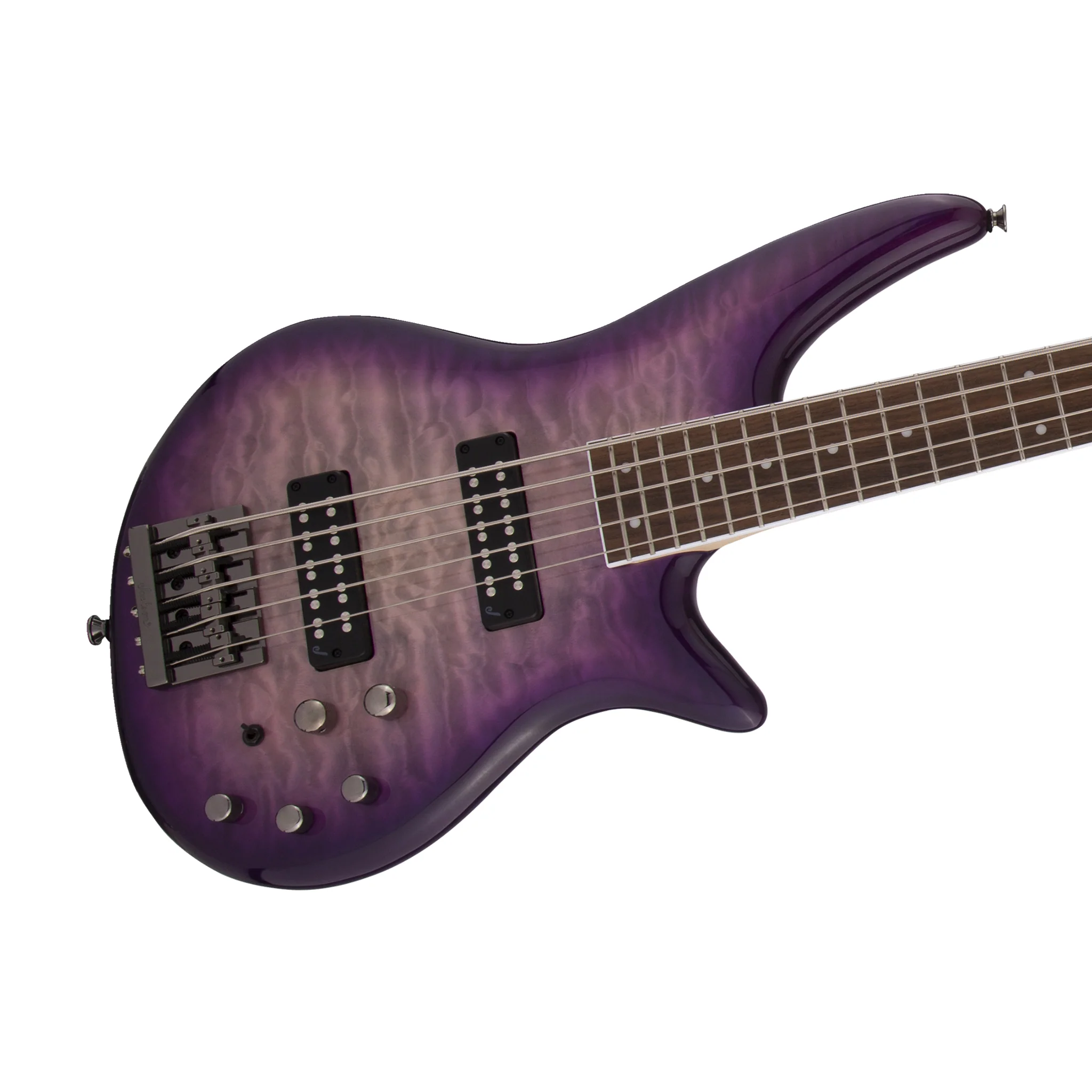 Jackson JS Series Spectra JS3QV 5-String Bass Guitar, Laurel FB, Purple Phaze - Image 3