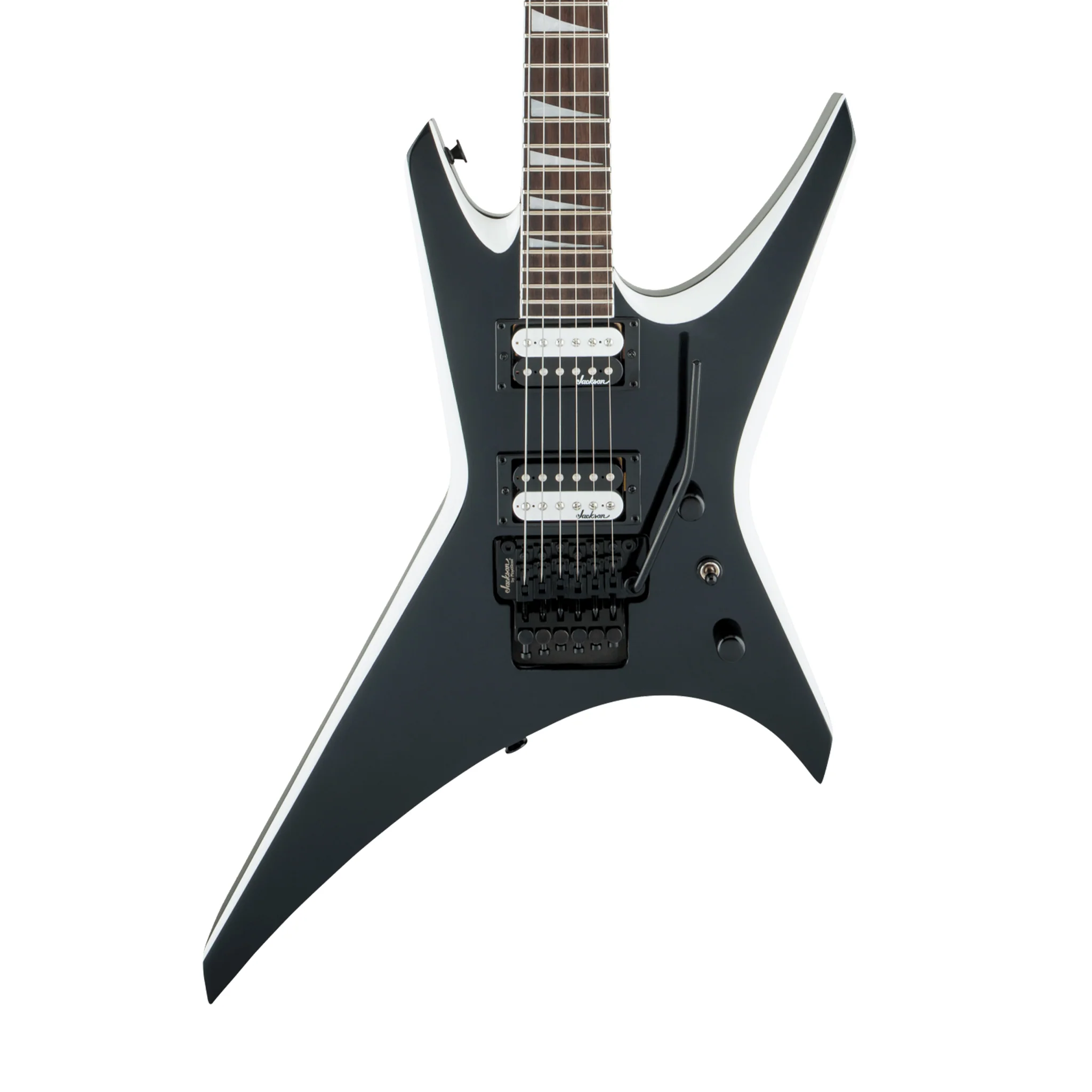 Jackson JS Series Warrior JS32 Electric Guitar, Amaranth FB, Black w/White Bevels - Image 3