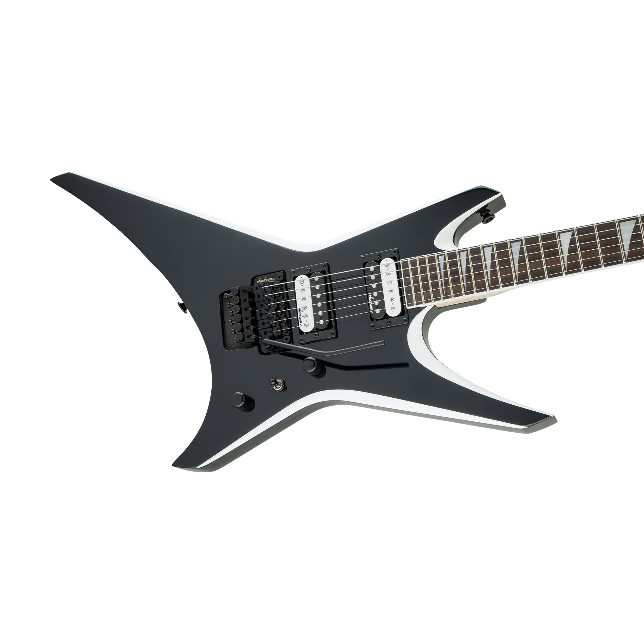 Jackson JS Series Warrior JS32 Electric Guitar, Amaranth FB, Black w/White Bevels - Image 5