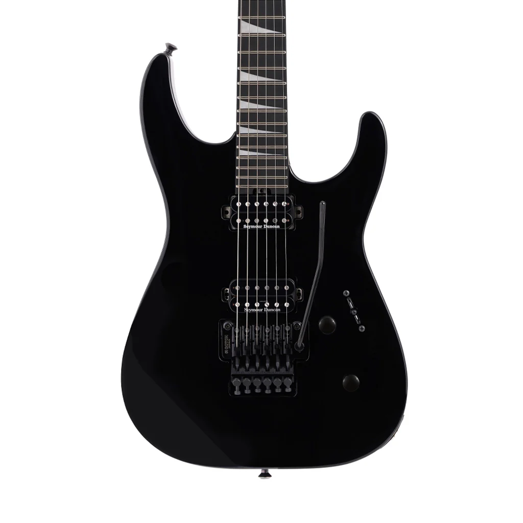 Jackson MJ Series Dinky DKR MAH Electric Guitar, Ebony FB, Gloss Black - Image 4