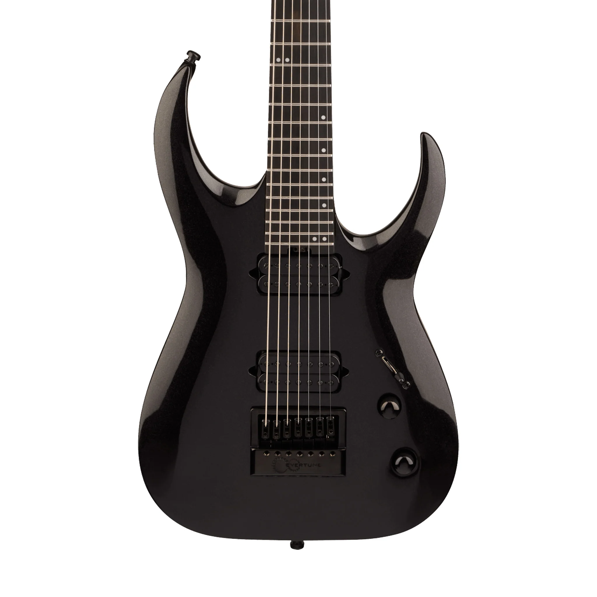 Jackson Pro Plus Series Signature Misha Mansoor Juggernaut ET7 Guitar, Ebony FB, Metallic Black - Image 3