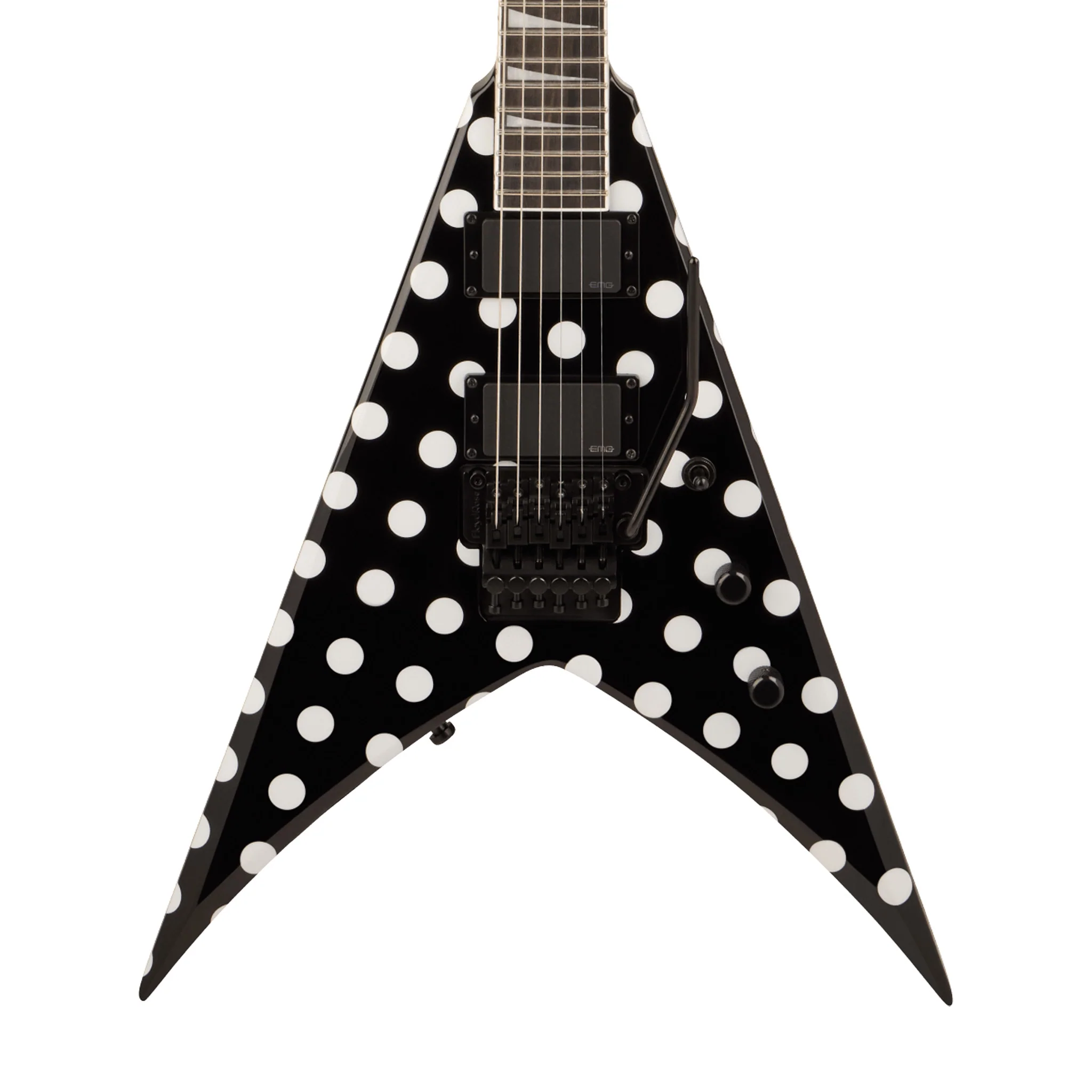 Jackson Pro Plus Signature Phil Demmel King V KV Electric Guitar, Ebony FB, Polka Dot - Image 3