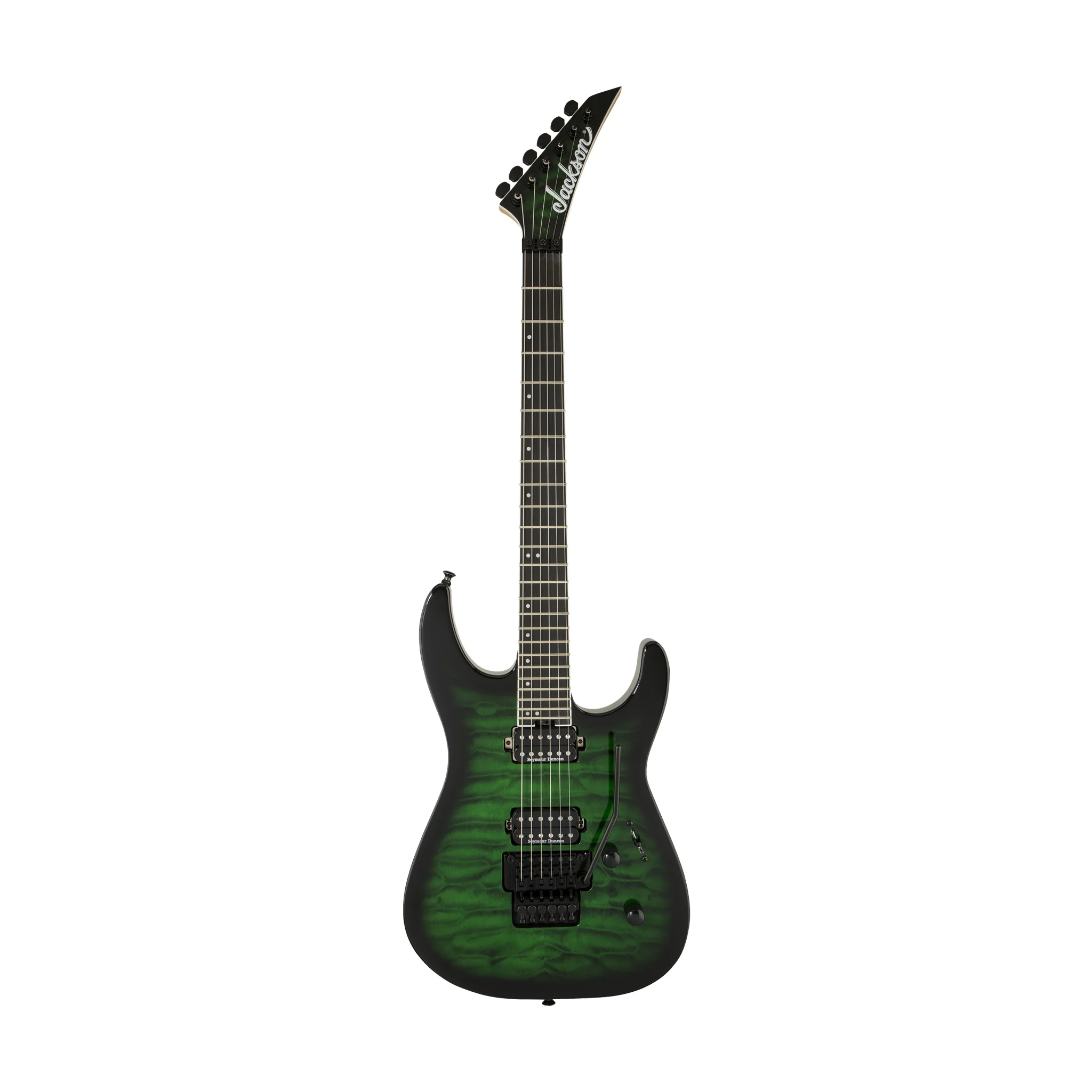 Jackson Pro Series Dinky DK2Q Electric Guitar, Ebony FB, Transparent Green Burst