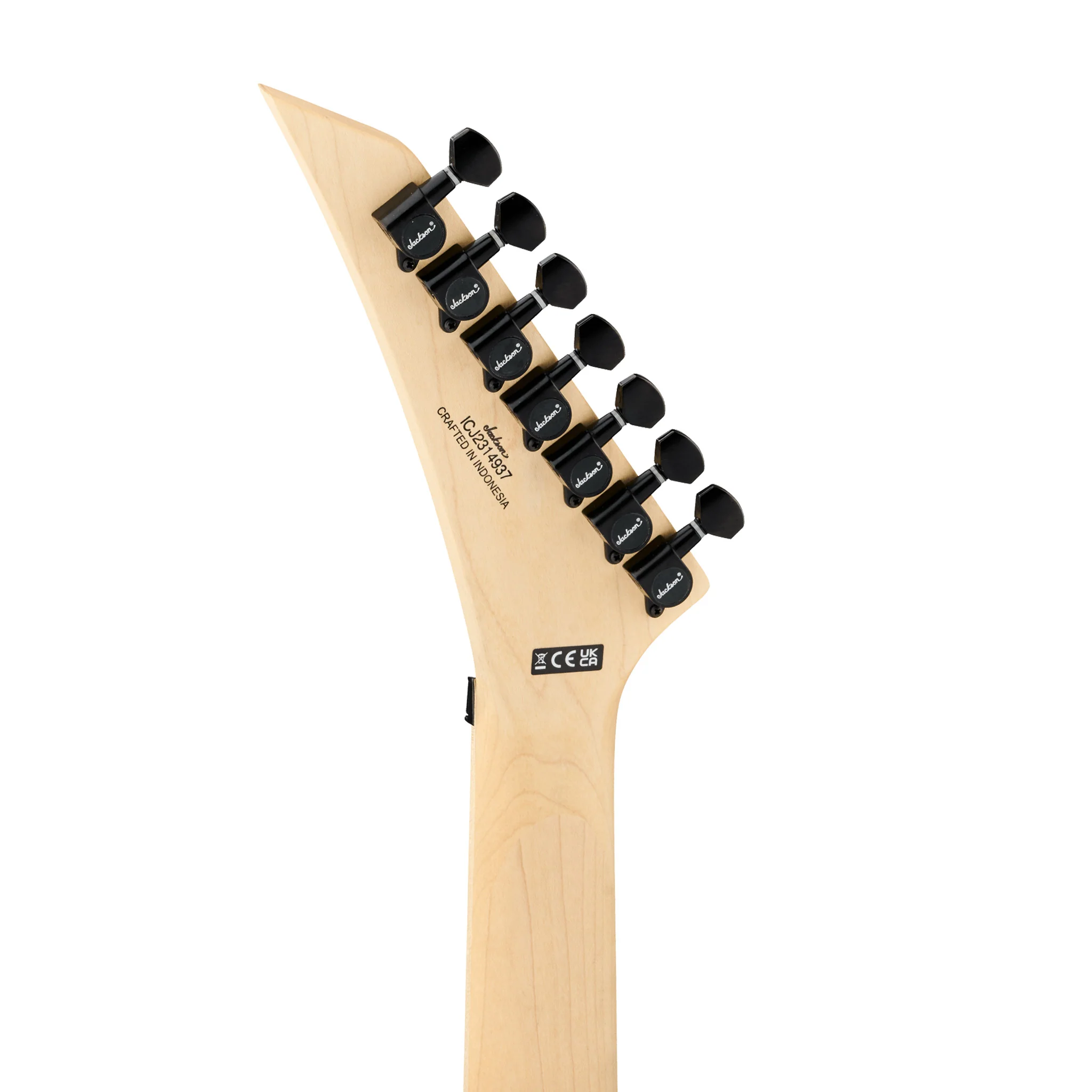 Jackson Pro Series Signature Dave Davidson Warrior WR7 Electric Guitar, Ebony FB, Ferrari Yellow - Image 7