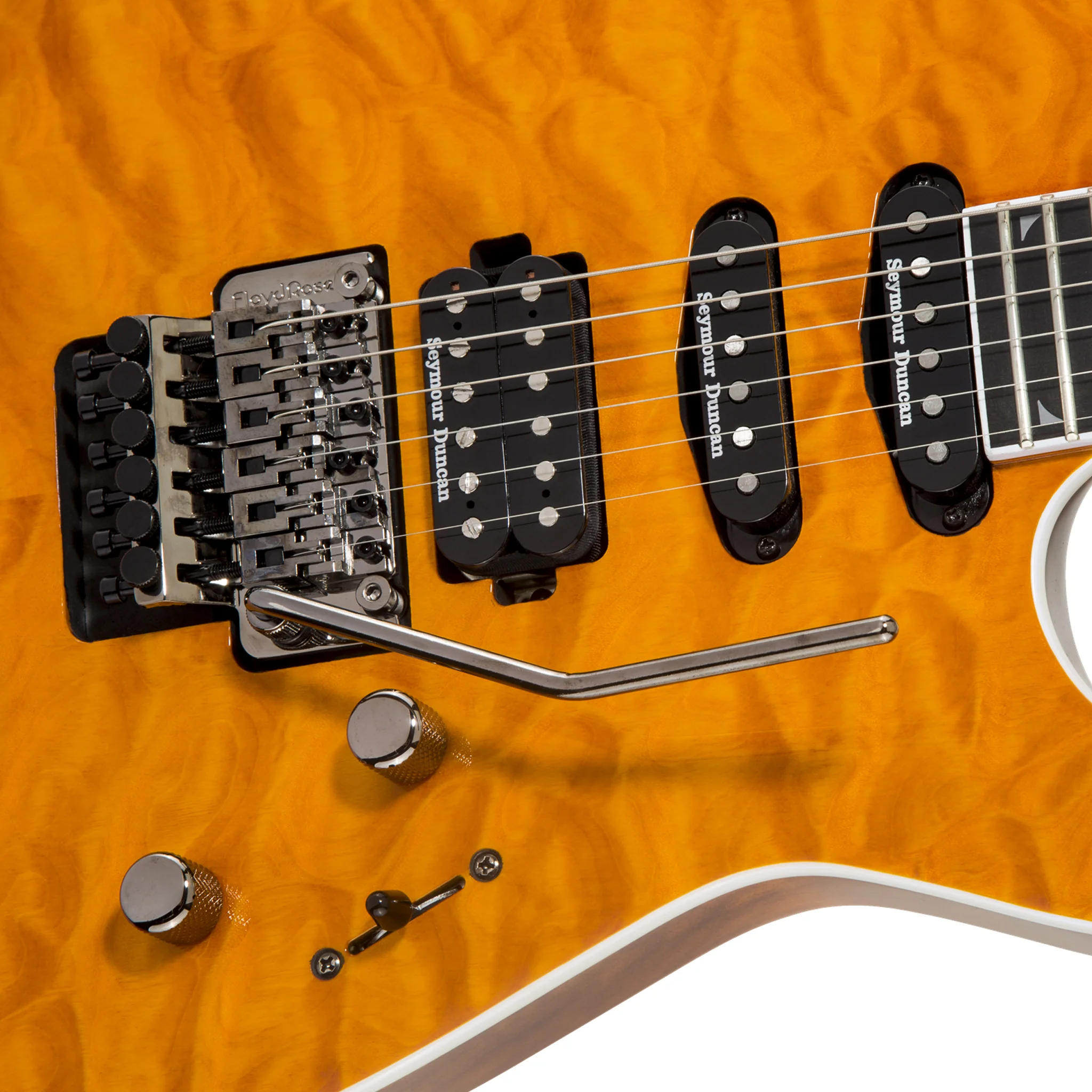 Jackson Pro Series Soloist SL3Q MAH Electric Guitar, Ebony FB, Dark Amber - Image 4