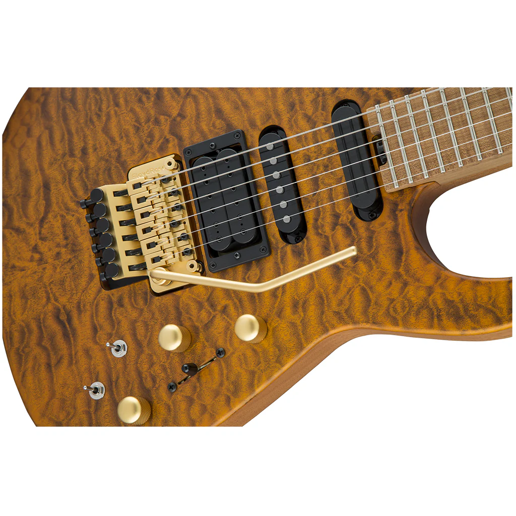 Jackson USA Signature Phil Collen PC1 Electric Guitar, Satin Trans Amber - Image 3