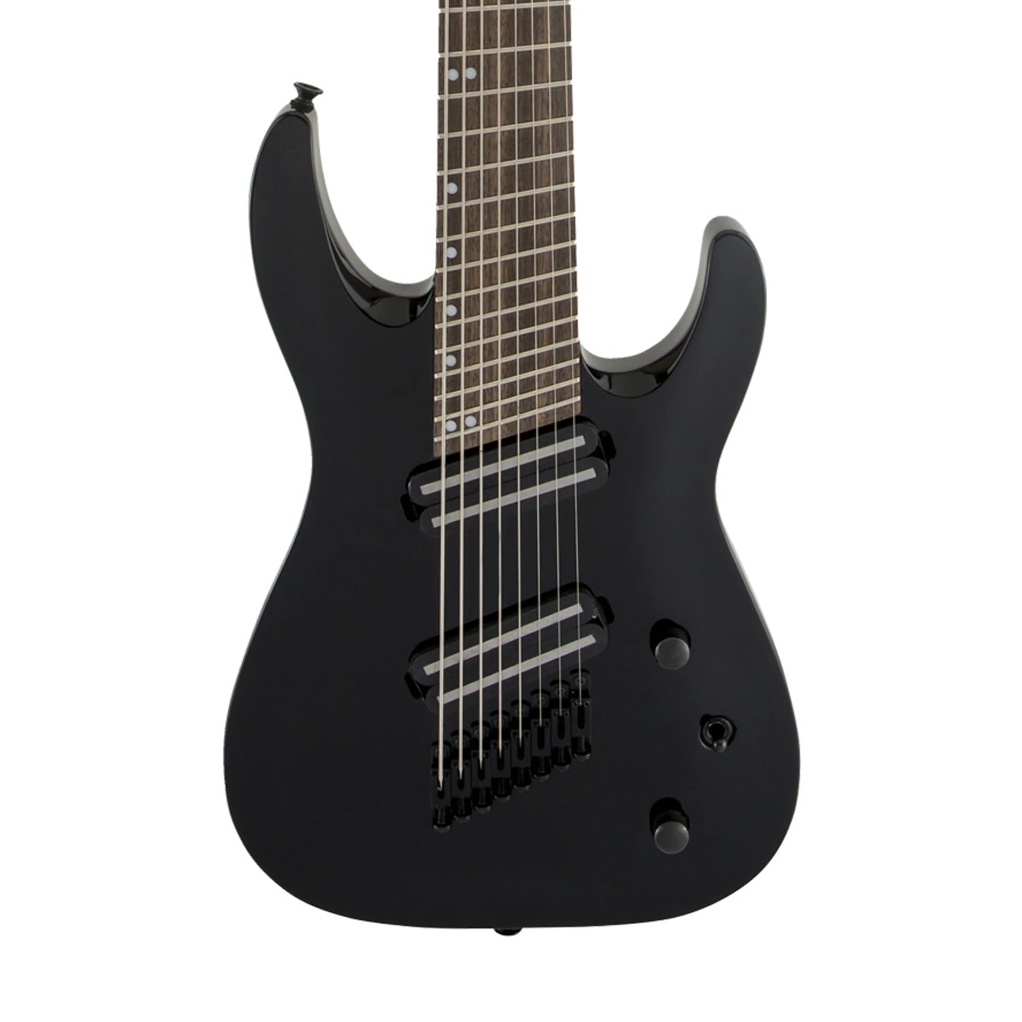 Jackson X Series Dinky Arch Top DKAF8 Multi-Scale Electric Guitar, Laurel FB, Gloss Black - Image 3