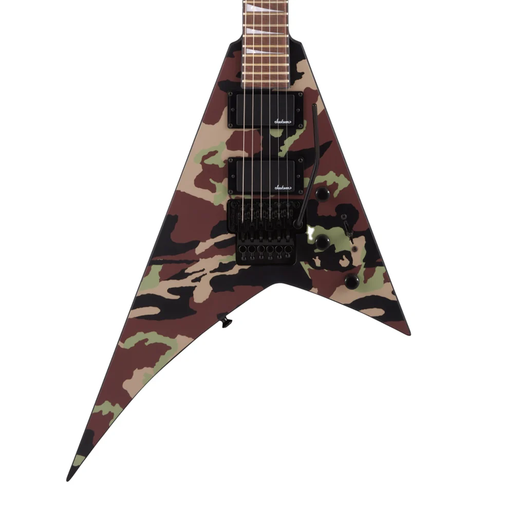 Jackson X Series Rhoads RRX24 Electric Guitar, Laurel FB, Woodland Camo - Image 4