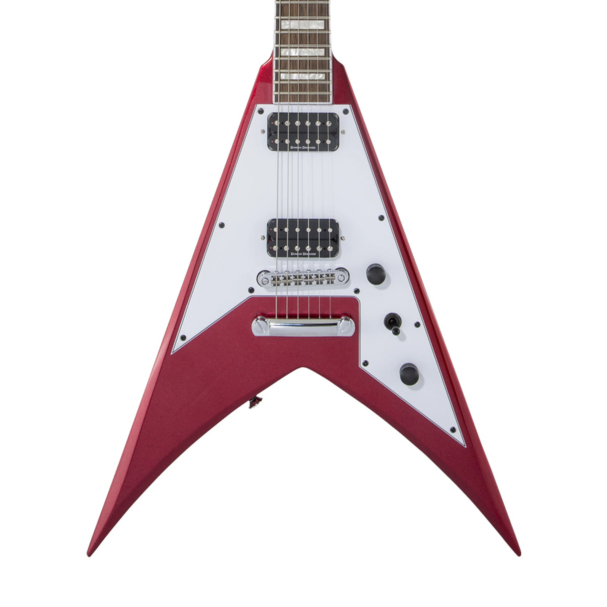 Jackson X Series Signature Scott Ian King V KVXT Electric Guitar, Laurel FB, Candy Apple Red - Image 3