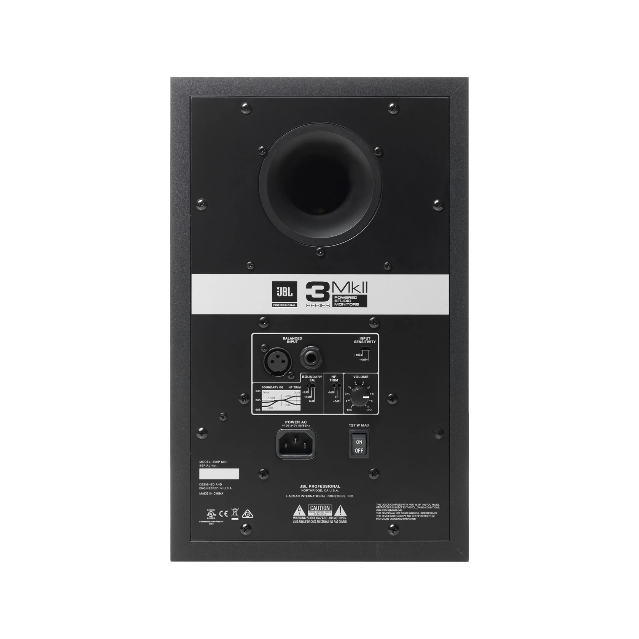 JBL 306P MKII 6 Inch Powered Studio Monitor, Single, Black - Image 2