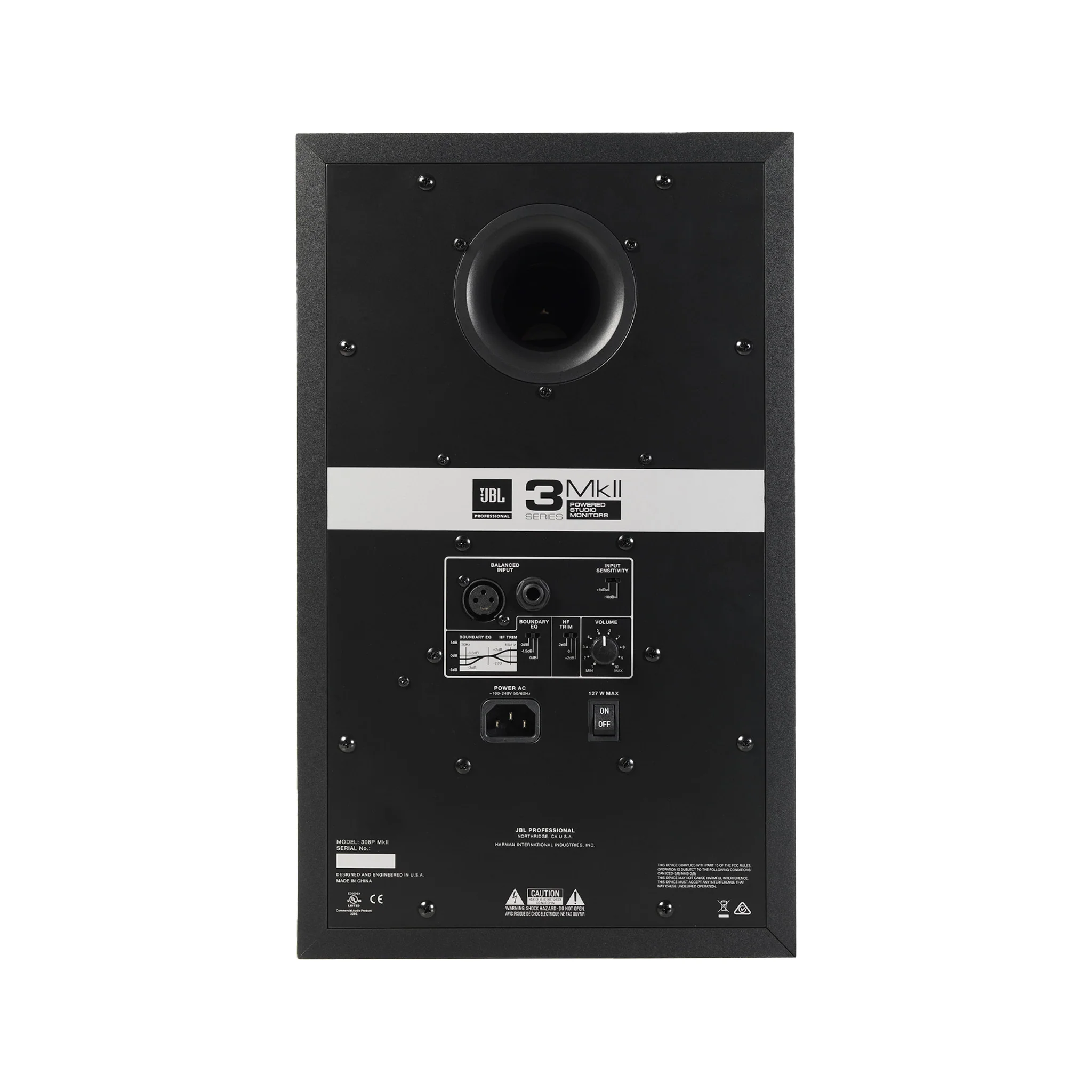 JBL 308P MKII 8 Inch Powered Studio Monitor, Single, Black - Image 2
