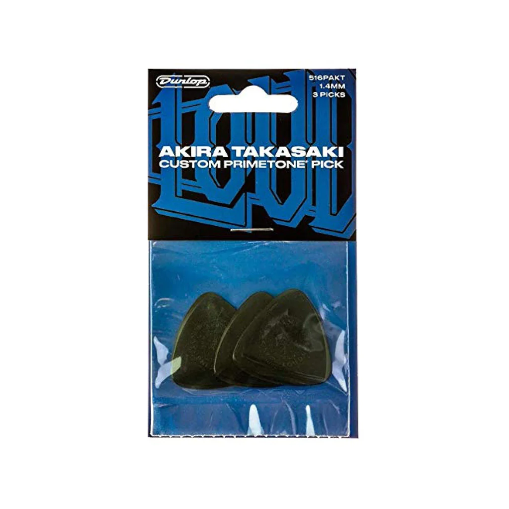 Jim Dunlop 516PAKT Akira Takasaki Custom Primetone 1.4mm Small Tri Pick, 3-Pack