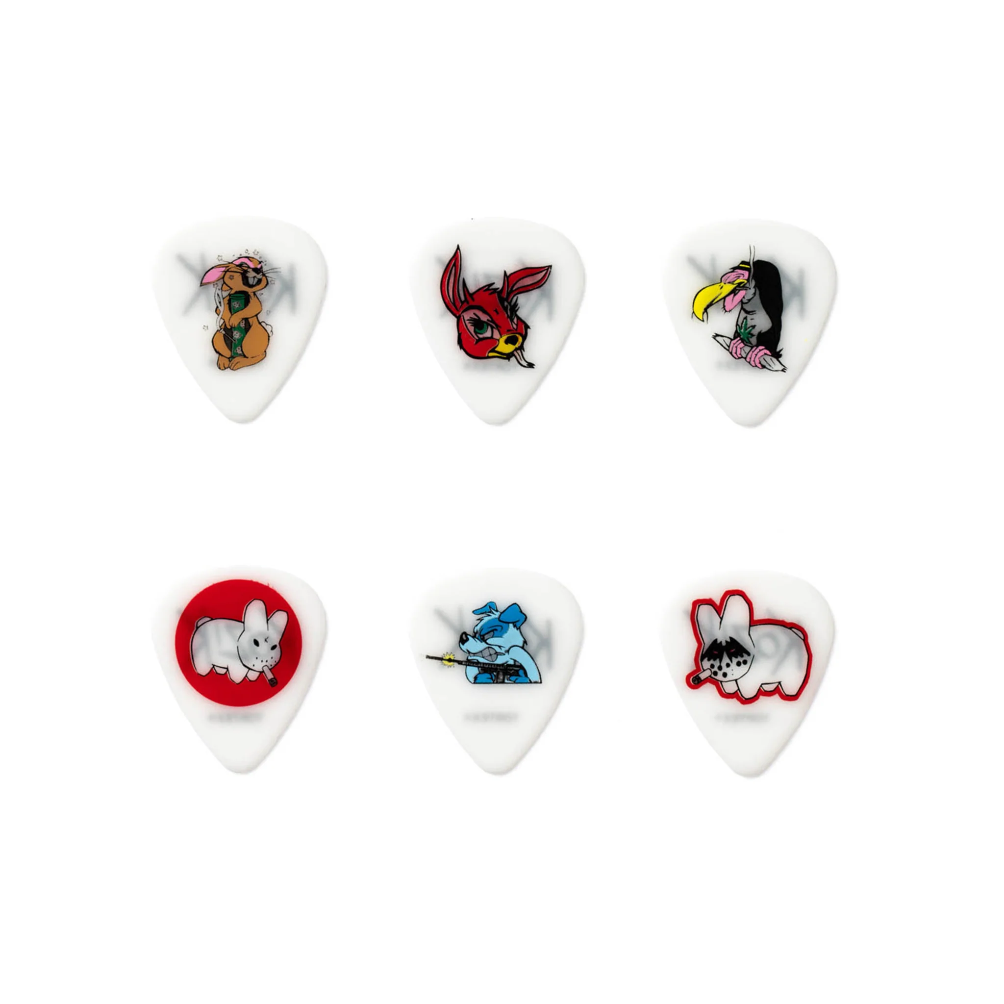 Jim Dunlop BL109P.60 Frank Kozik Series 1 Guitar Picks, 0.60mm, 6-Pack
