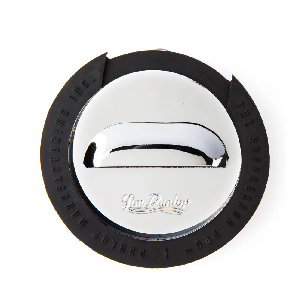Jim Dunlop DSC311 Suppressor Pro Soundhole Cover, 1 Louvre, Chrome