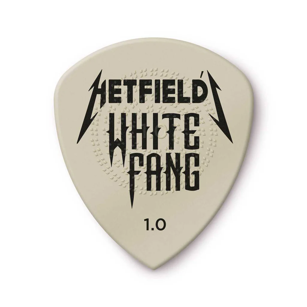 Jim Dunlop PH122P1.0 Hetfield's White Fang Custom Flow Guitar Pick, 6-Pick Players Pack