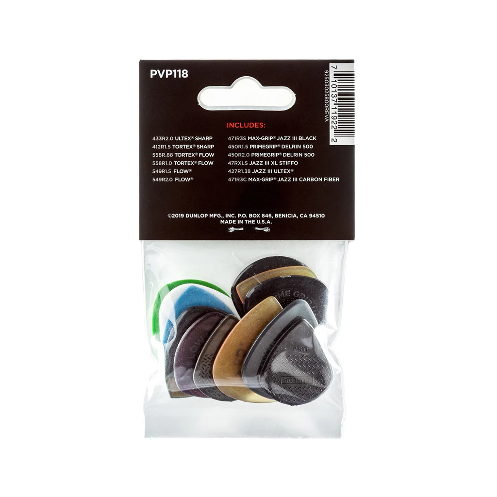 Jim Dunlop PVP118 Shred Pick Variety Pack, 12-Pack - Image 2