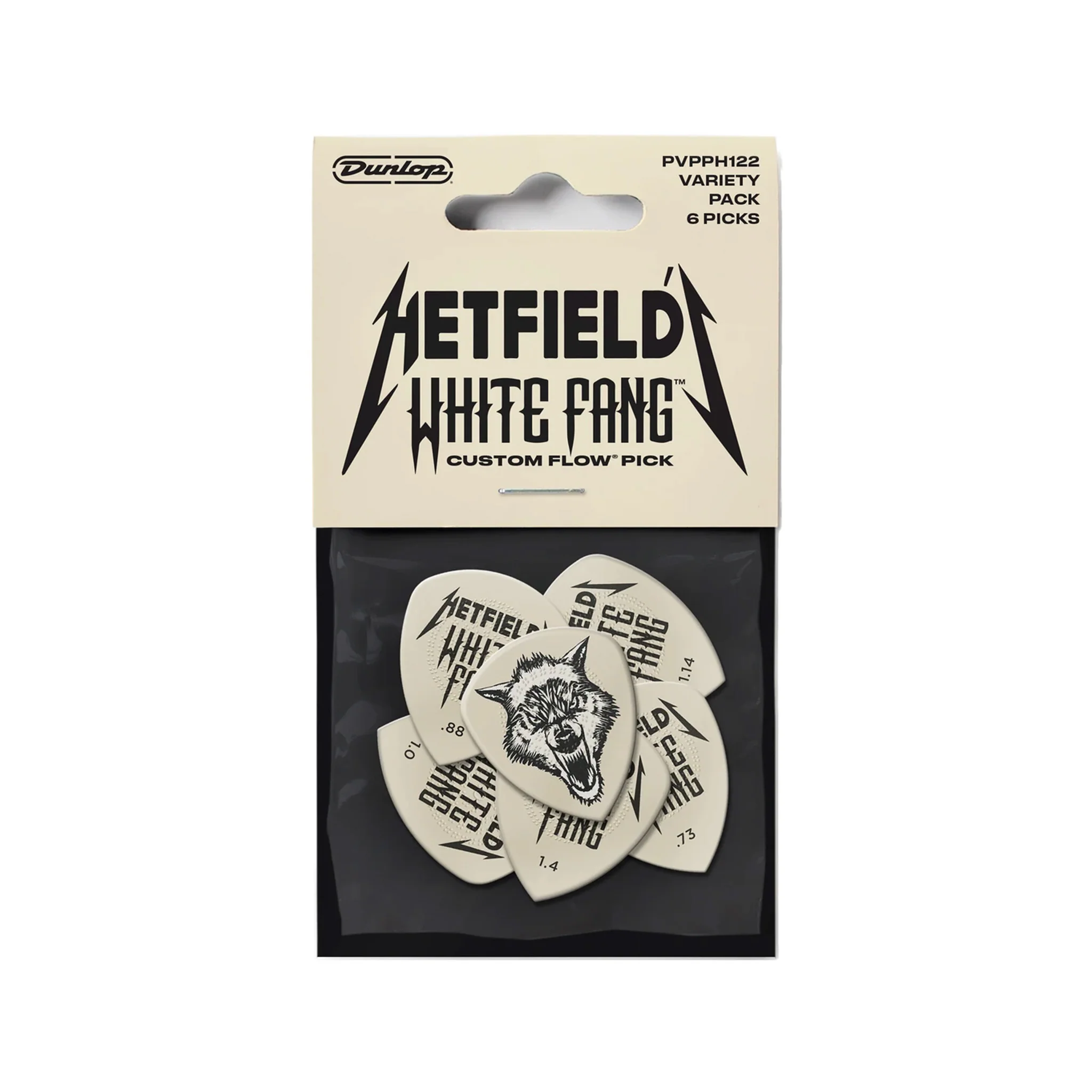 Jim Dunlop PVPPH Hetfields White Fang Custom Flow Pick Variety, 6-Pack - Image 2